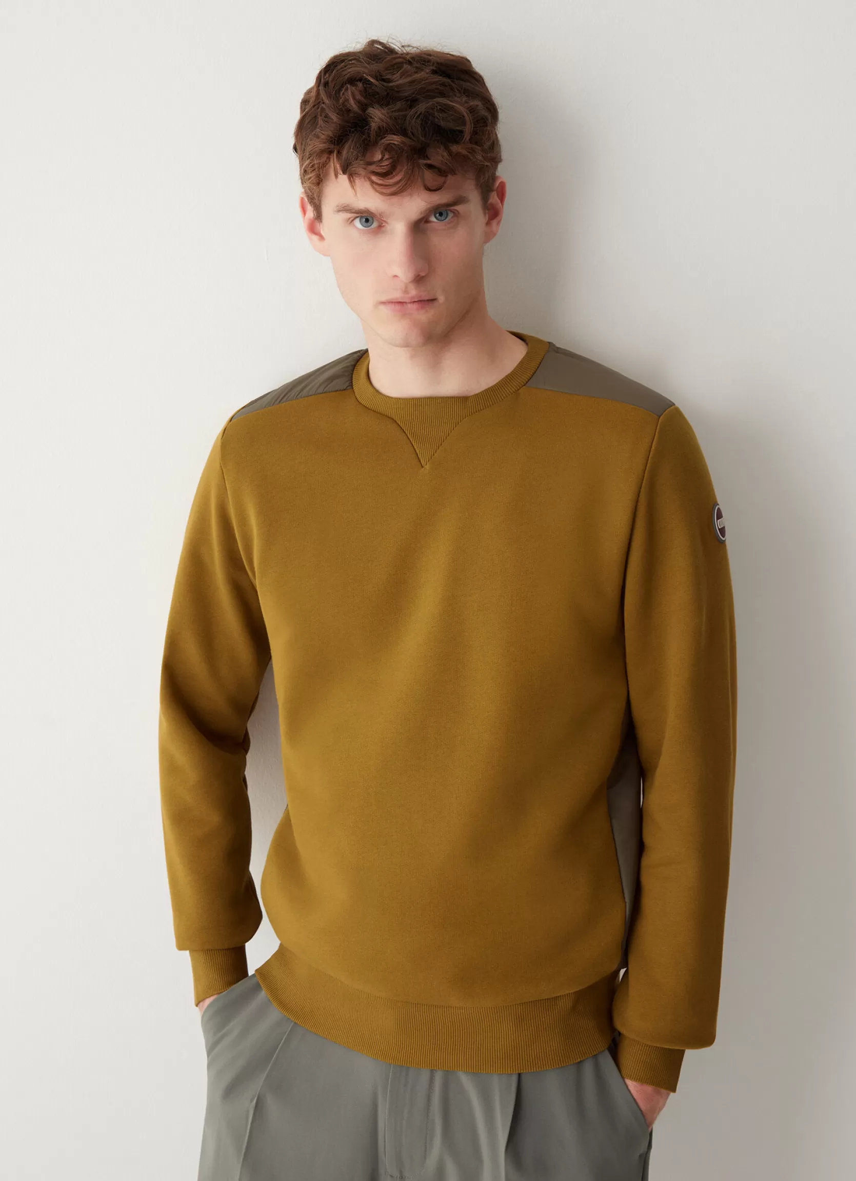 Colmar 100% cotton crewneck technical brushed sweatshirt | man Sweatshirts