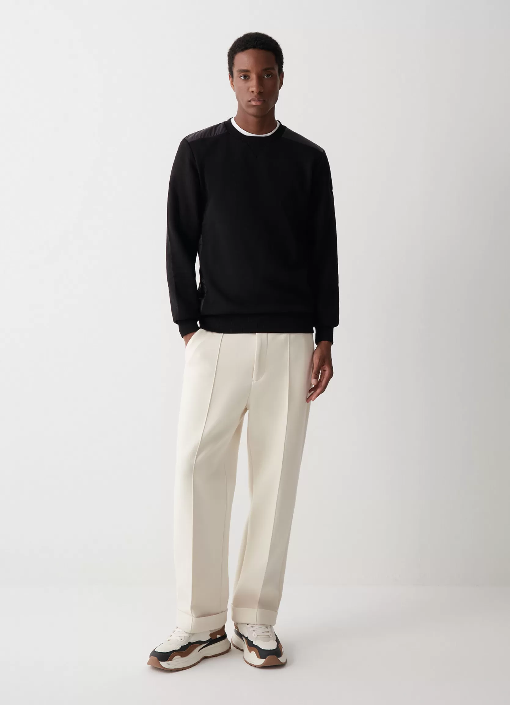 Colmar 100% cotton crewneck technical brushed sweatshirt | man Sweatshirts
