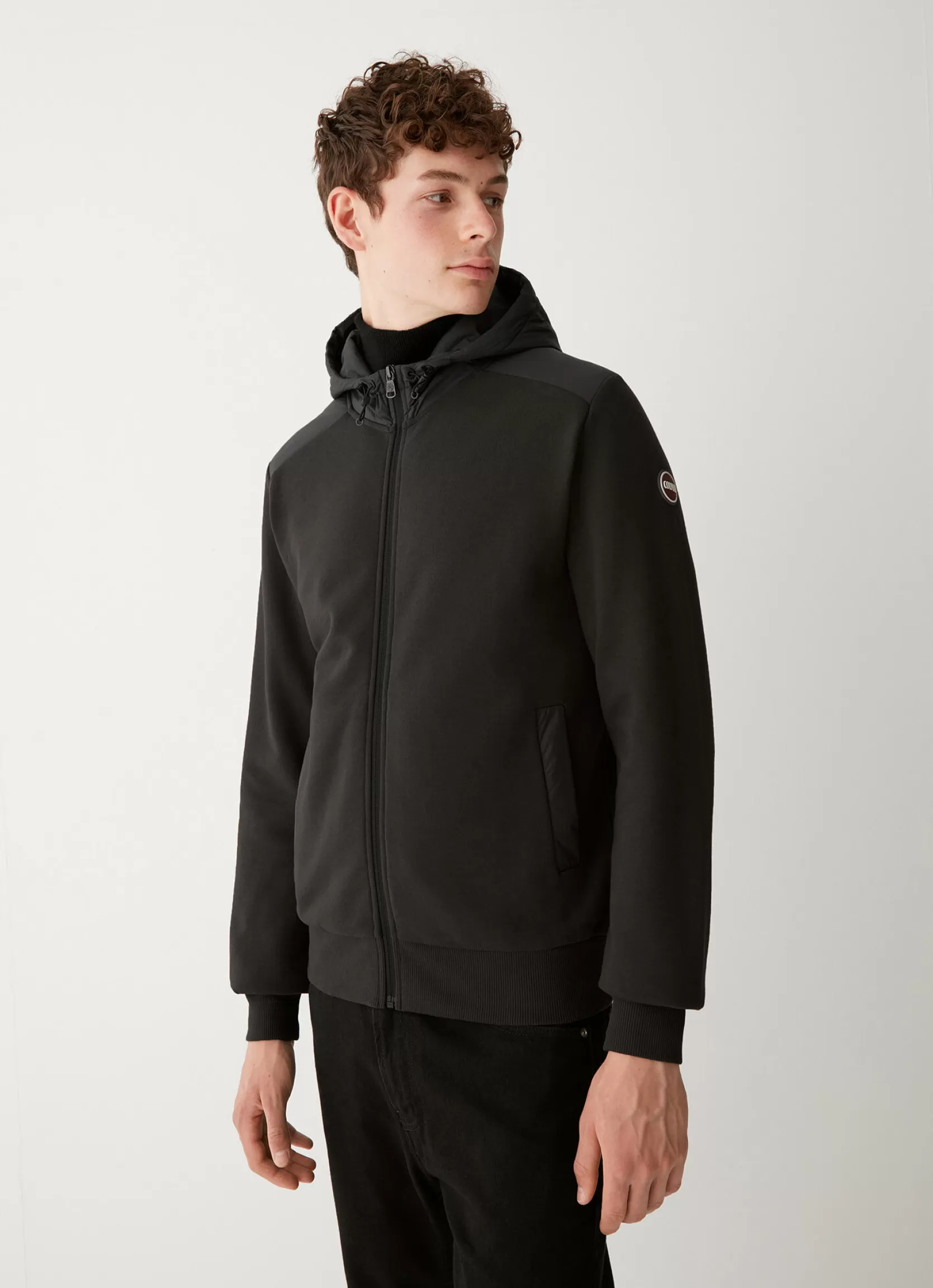 Colmar 100% cotton full zip sweatshirt with nylon inserts | man Outlet