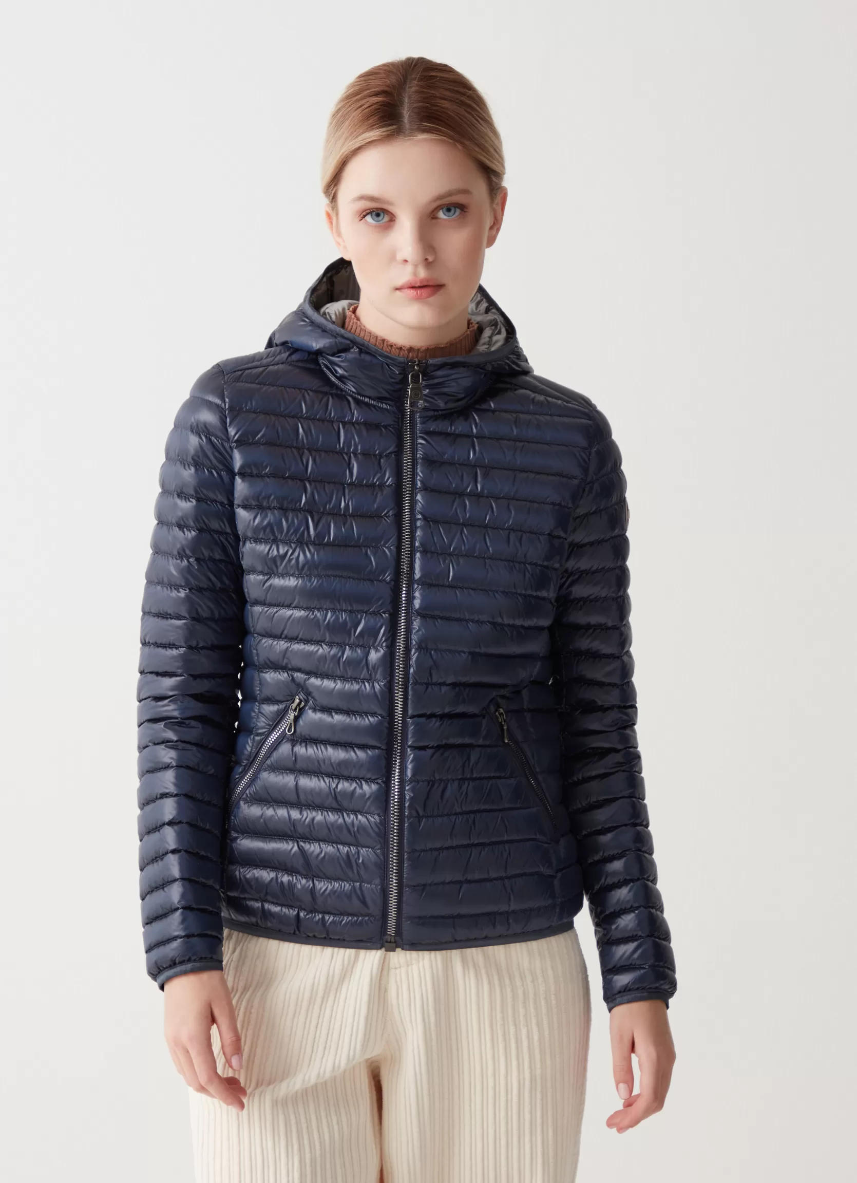 Colmar Autumn down jacket with fixed hood | woman Lightweight Down Jackets