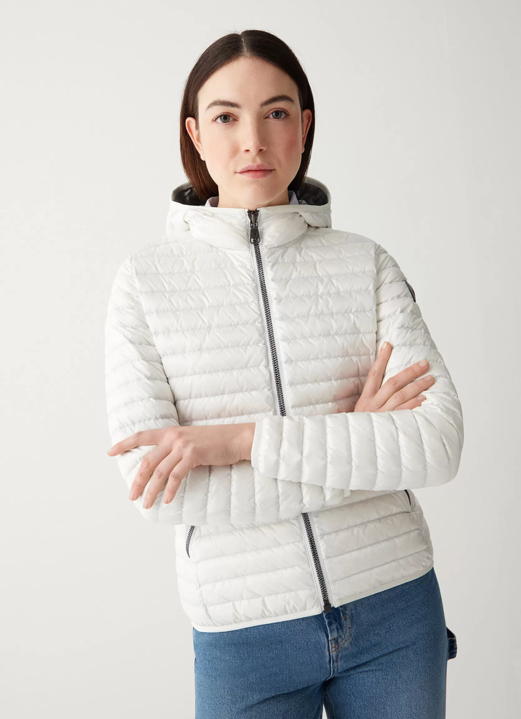 Colmar Autumn down jacket with fixed hood | woman Lightweight Down Jackets