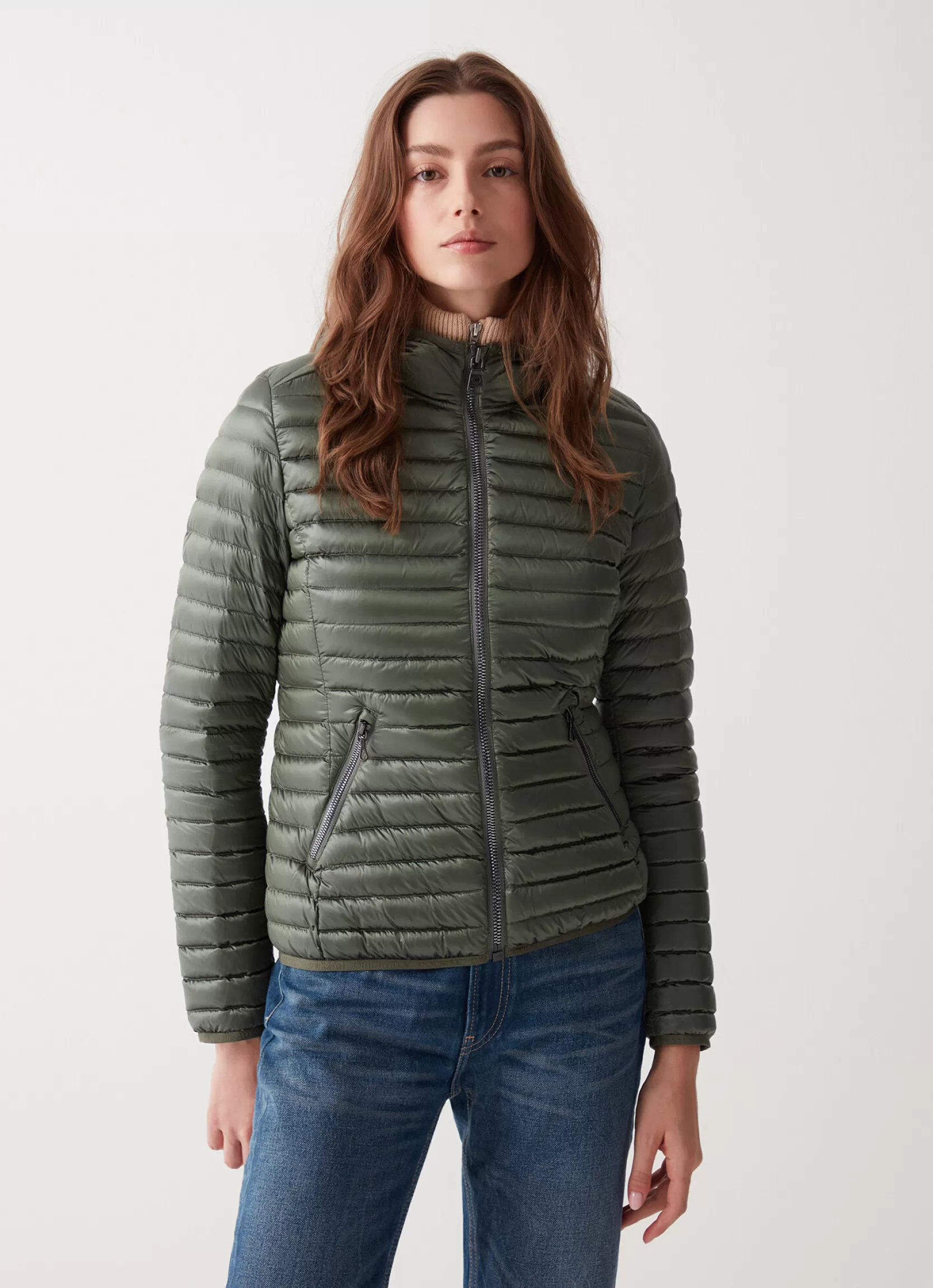 Colmar Autumn down jacket with fixed hood | woman Lightweight Down Jackets