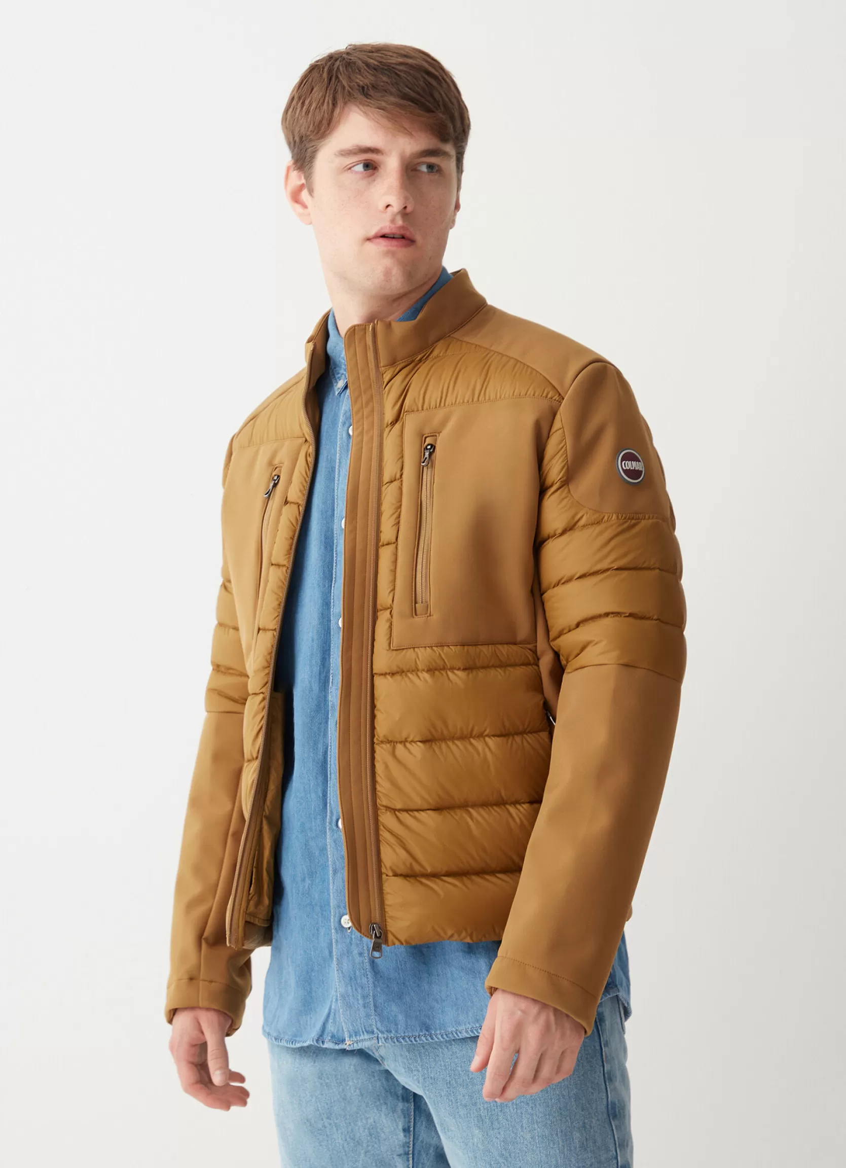 Colmar Biker down jacket in double fabric | man Winter Down Jackets