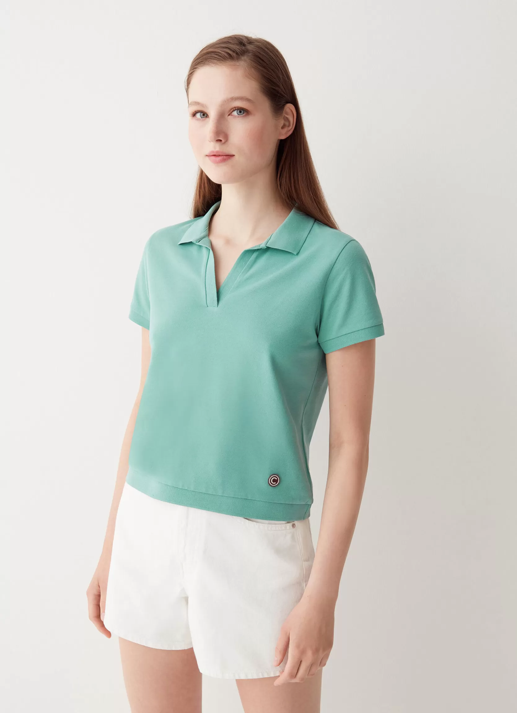 Colmar Buttonless stretch piquet polo shirt | woman Outlet