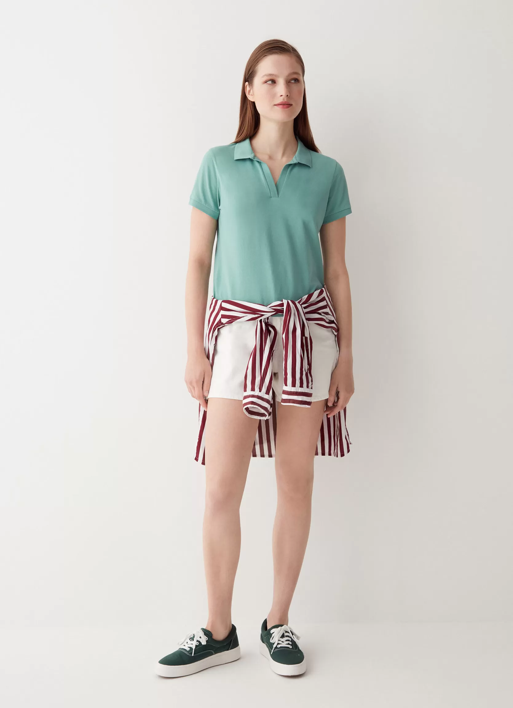 Colmar Buttonless stretch piquet polo shirt | woman Outlet