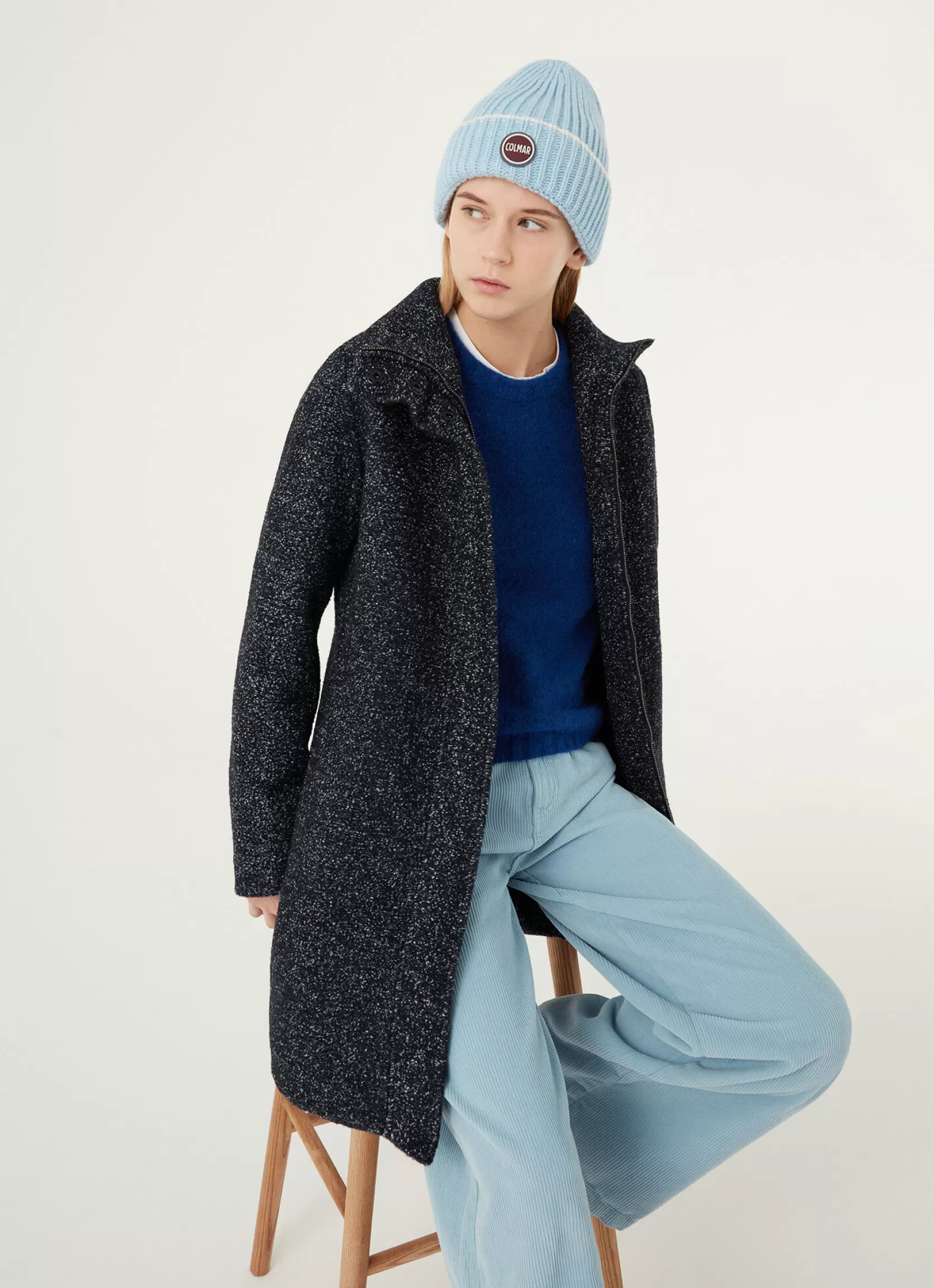 Colmar Coat with high collar in woolen cloth | woman Outlet