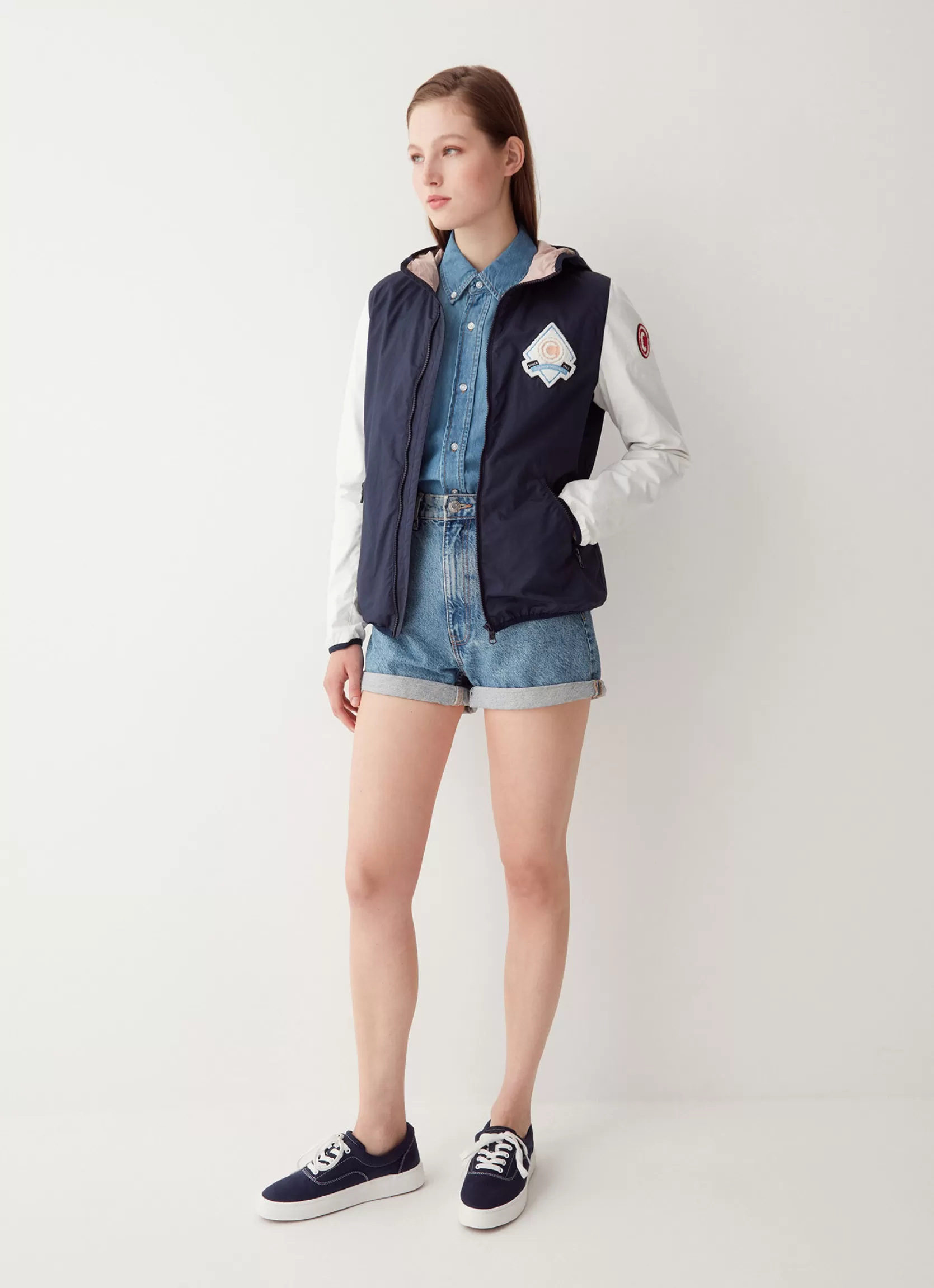Colmar Colour block Varsity cotton jacket | woman Outlet