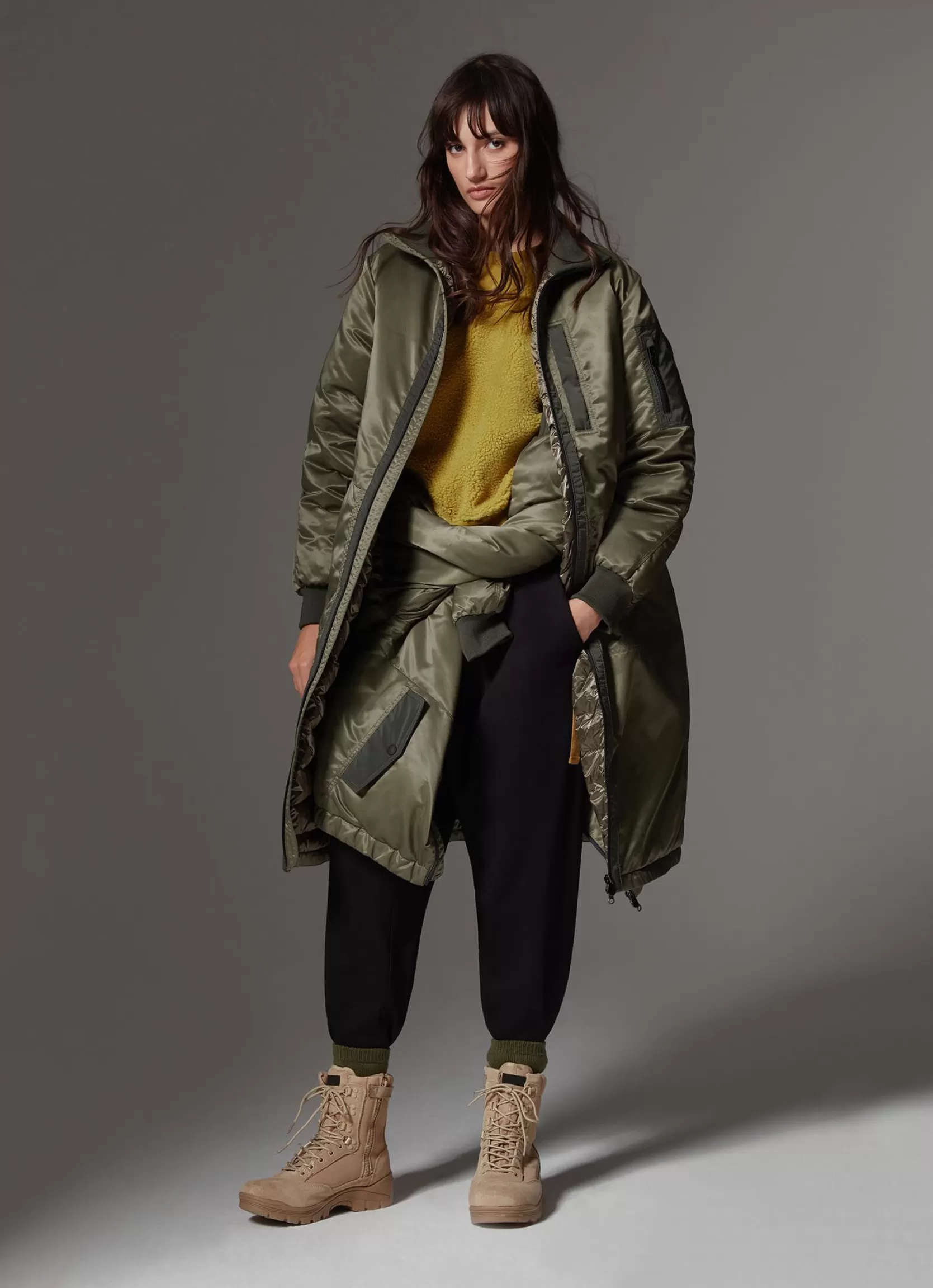 Colmar Colourblock down coat with turtle neck | woman Colmar Revolution | Winter Down Jackets