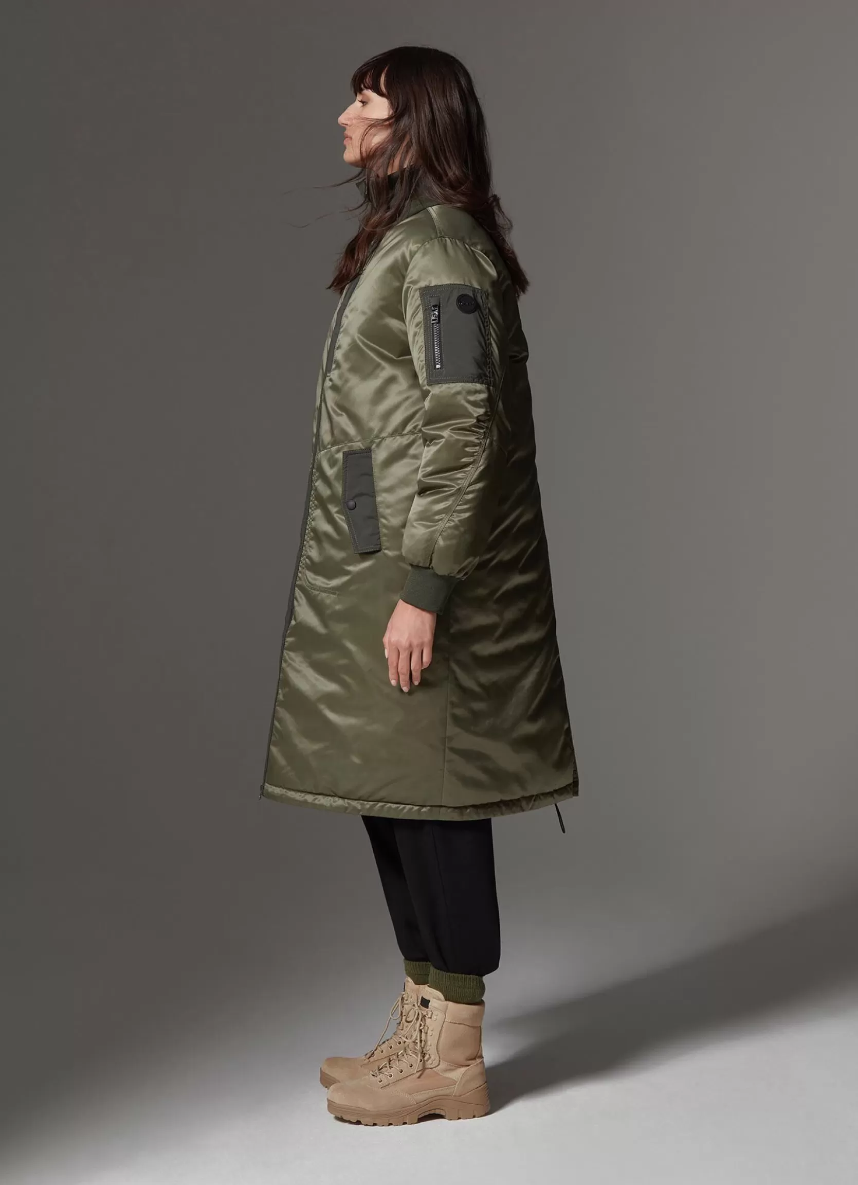 Colmar Colourblock down coat with turtle neck | woman Colmar Revolution | Winter Down Jackets