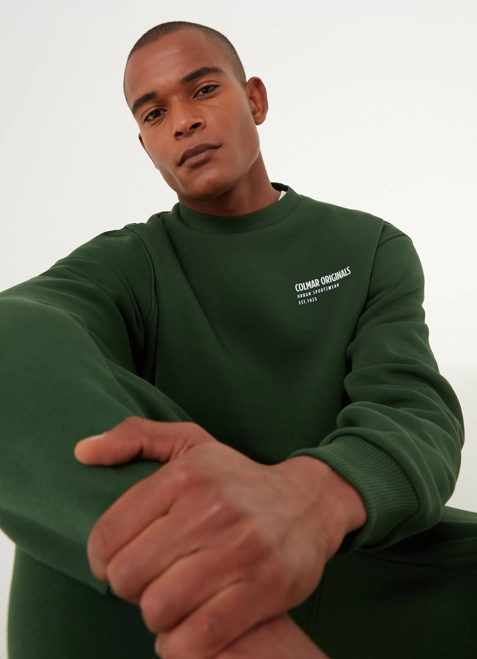 Colmar Cotton crew-neck sweatshirt with 3D writing | man Outlet