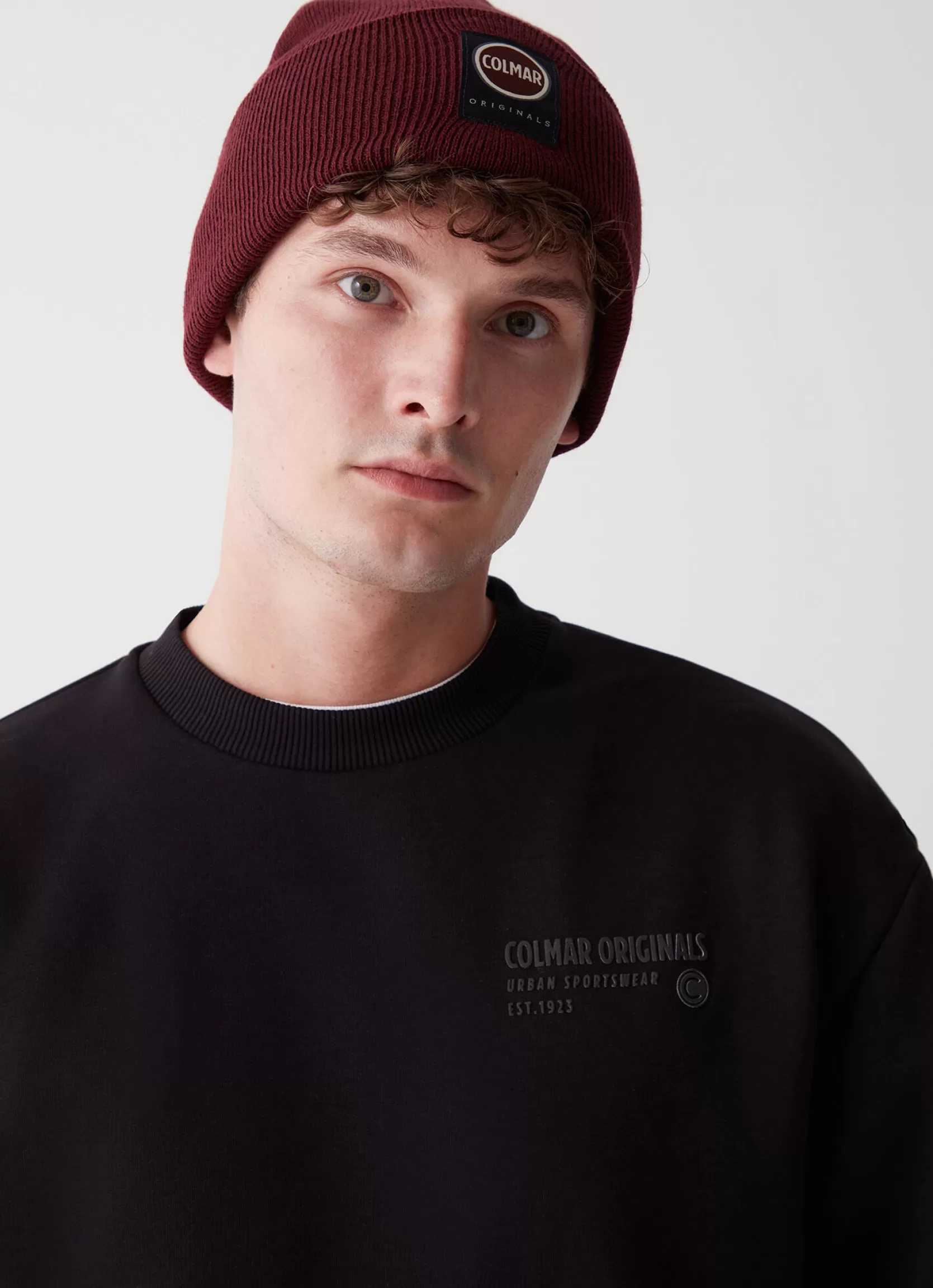 Colmar Cotton crew-neck sweatshirt with 3D writing | man Sweatshirts