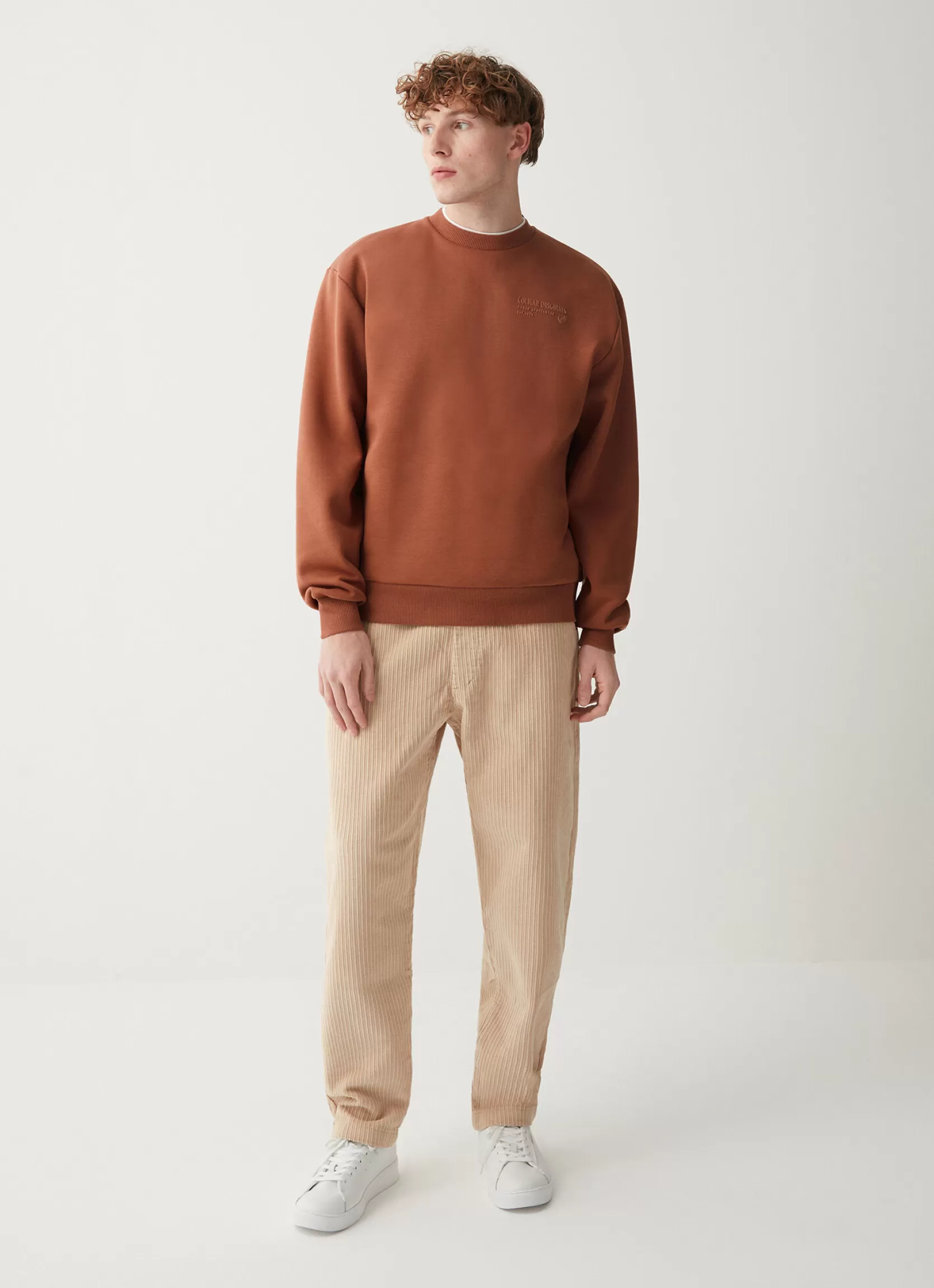 Colmar Cotton crew-neck sweatshirt with 3D writing | man Sweatshirts