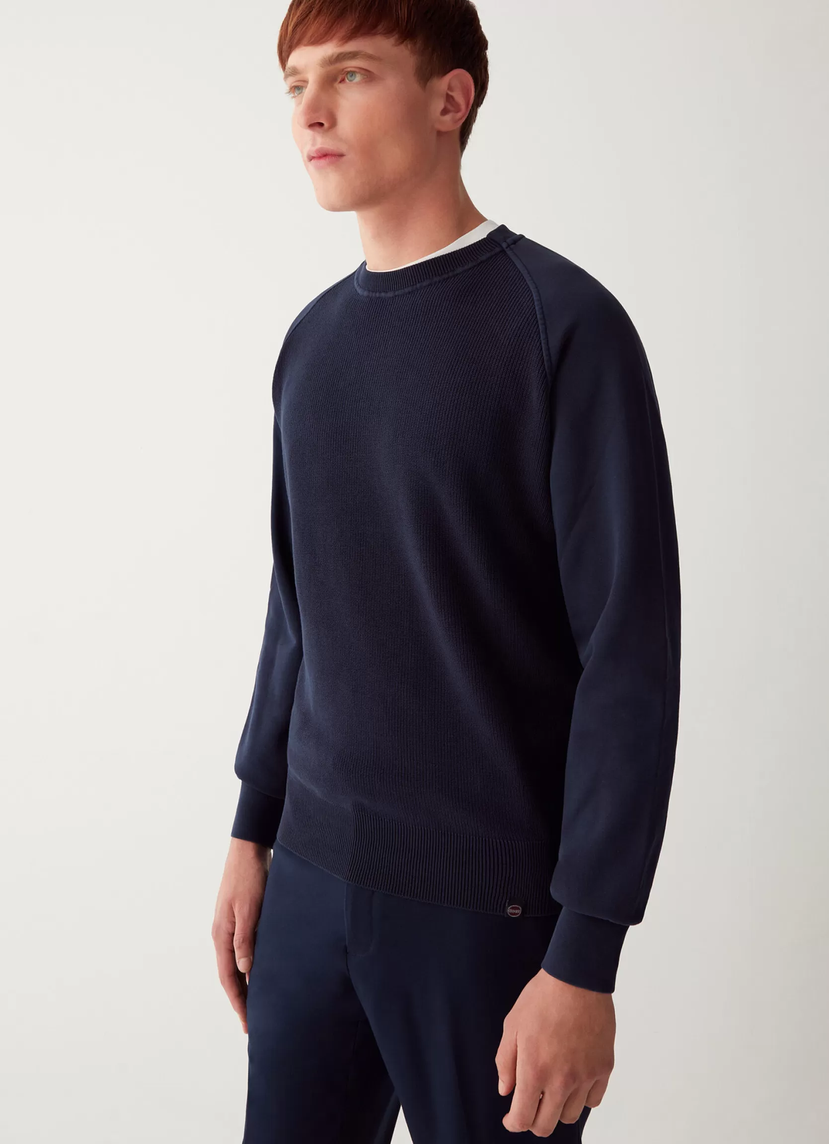 Colmar Cotton fleece sweater with raglan sleeves | man Outlet