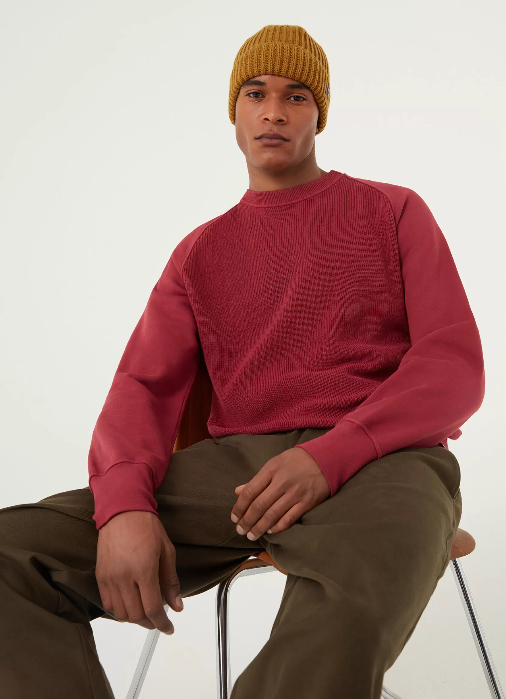 Colmar Cotton fleece sweater with raglan sleeves | man Outlet