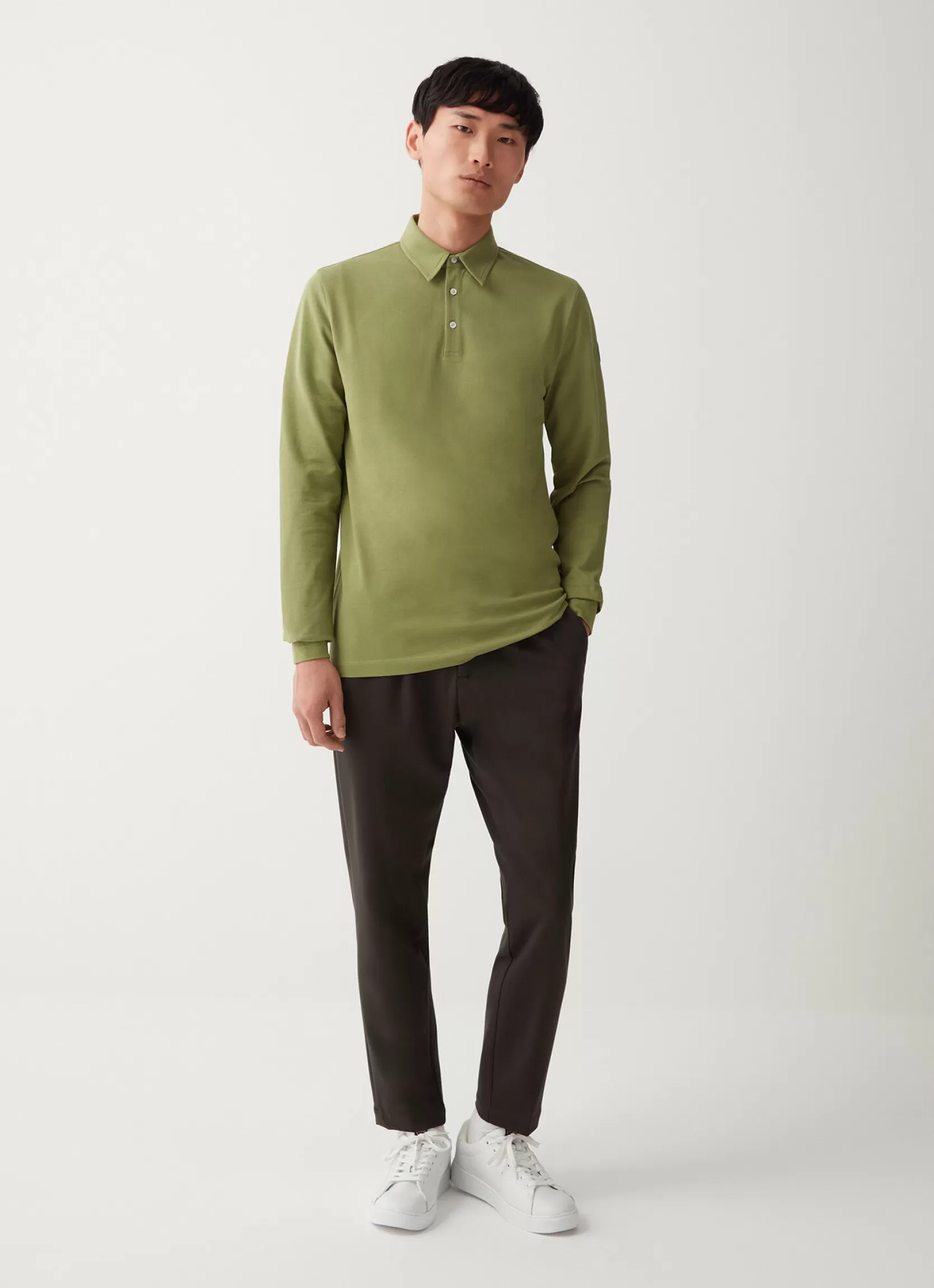 Colmar Cotton piquet stretch long-sleeved polo shirt | man T-shirts and Polo Shirts