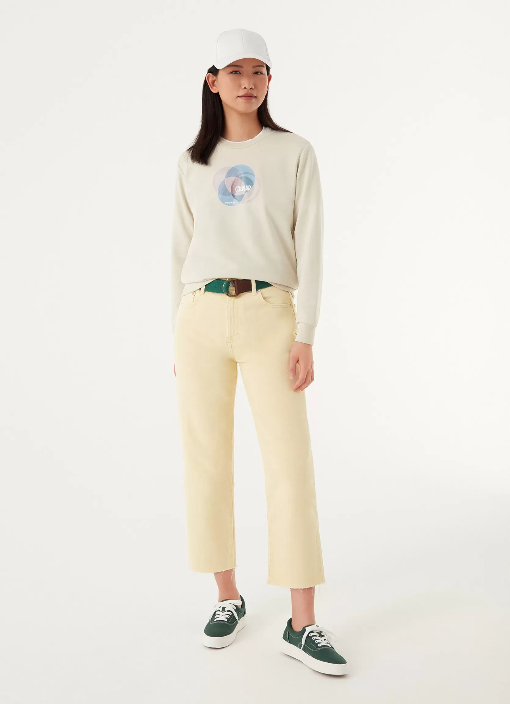 Colmar Crew neck sweatshirt with chest print | woman Outlet