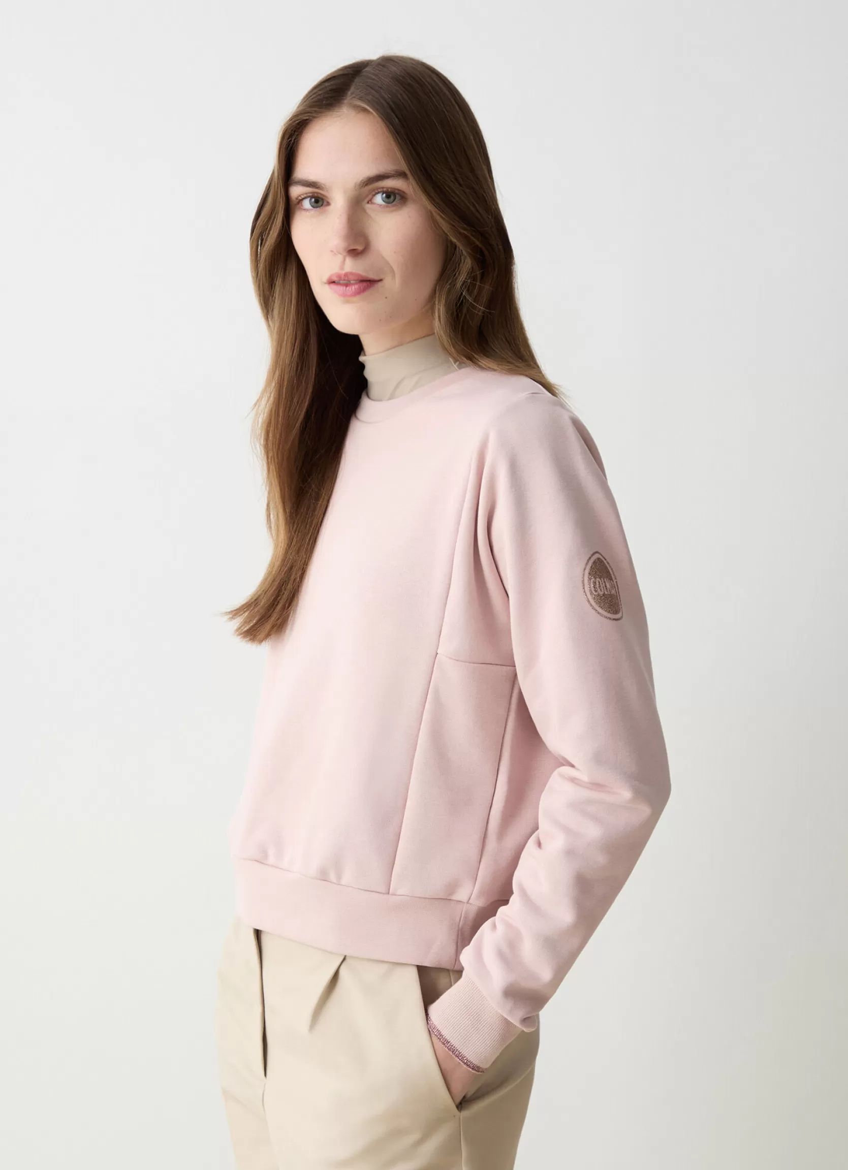 Colmar Crew neck sweatshirt with vertical cuts | woman Sweatshirts