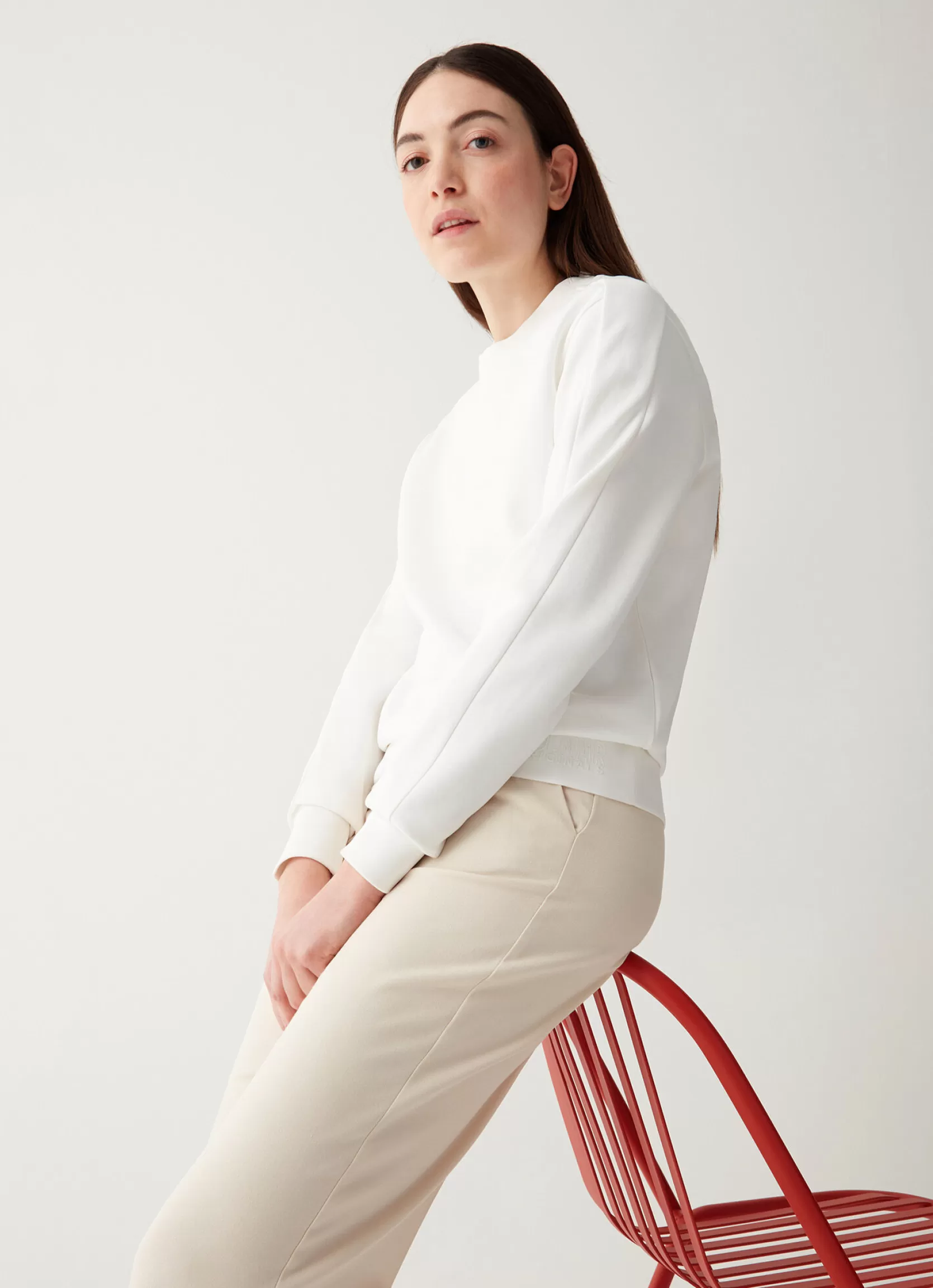 Colmar Crew-neck sweatshirt with glitter logo | woman Sweatshirts