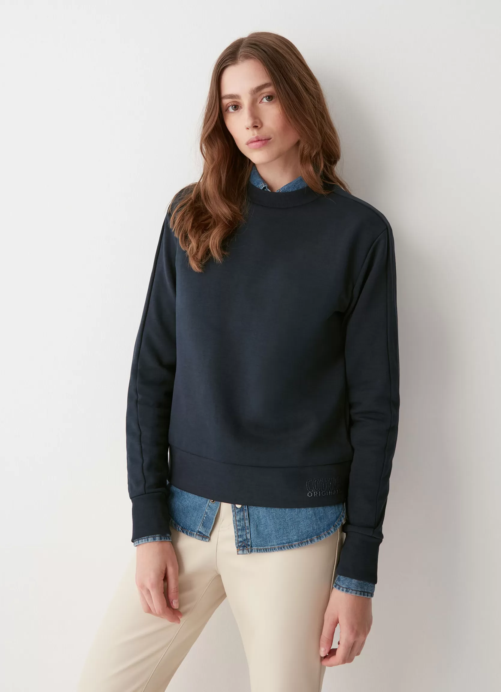 Colmar Crew-neck sweatshirt with glitter logo | woman Sweatshirts