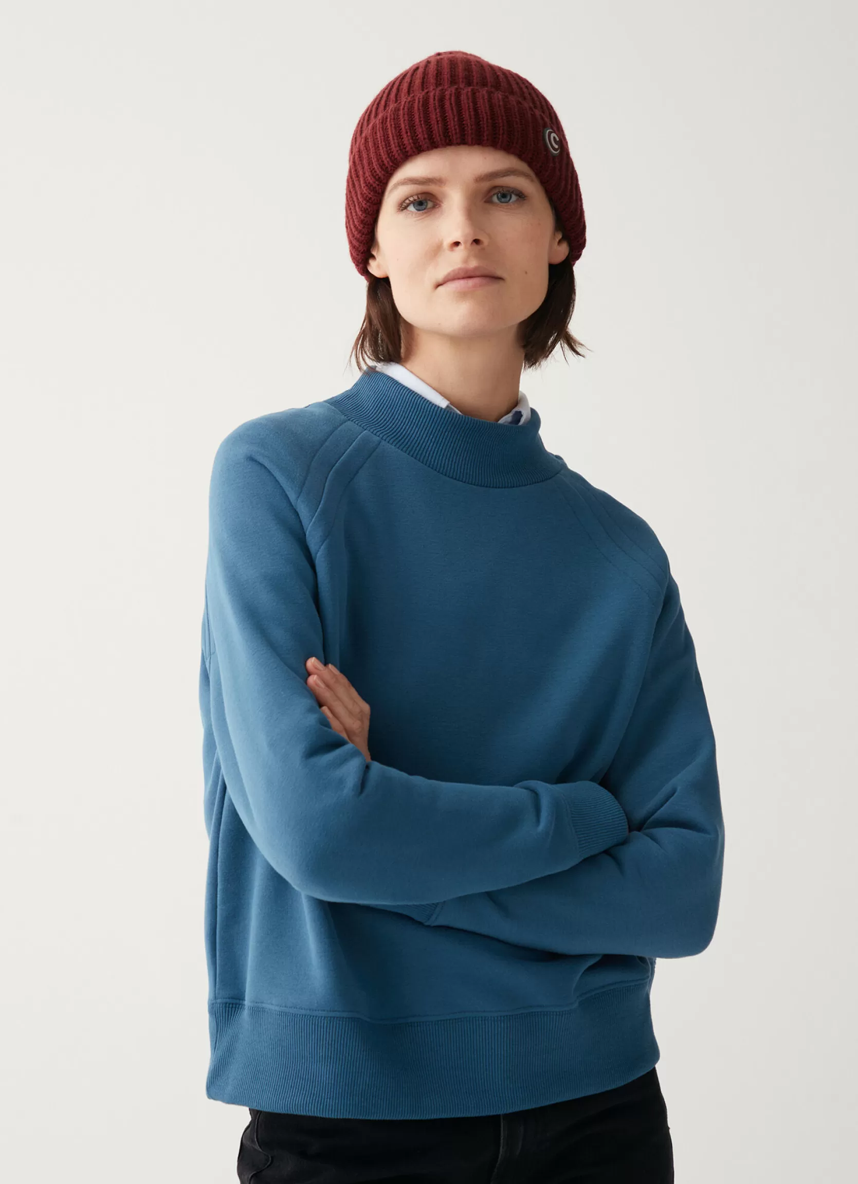 Colmar Crew-neck sweatshirt with polo neck | woman Sweatshirts