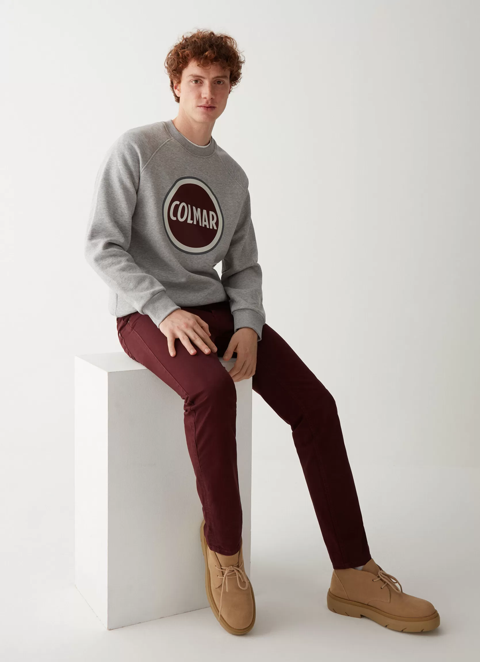 Colmar Crew-neck sweatshirt with printed maxi logo | man Outlet