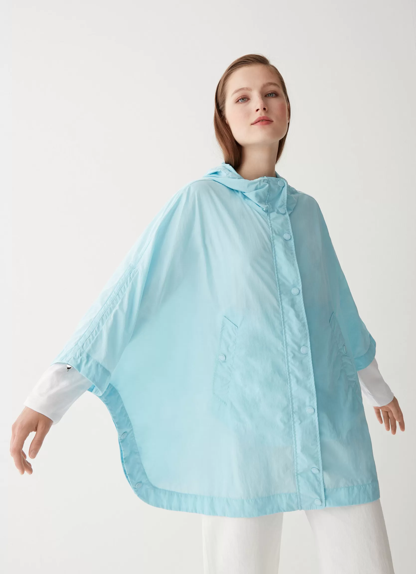 Colmar Crinkle fabric cape with hood | woman Outlet