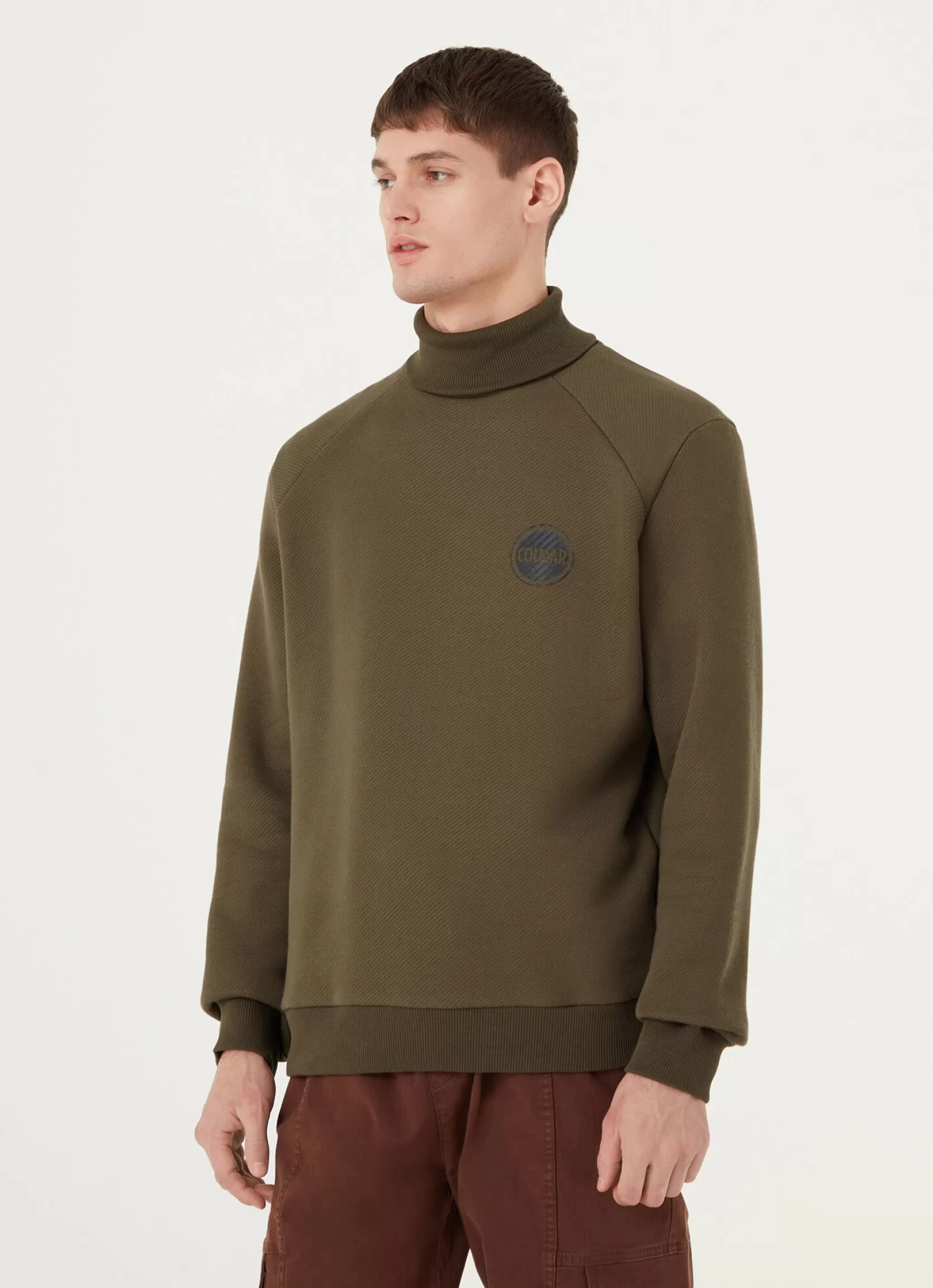 Colmar Diagonal turtleneck sweatshirt with carbon logo | man Outlet