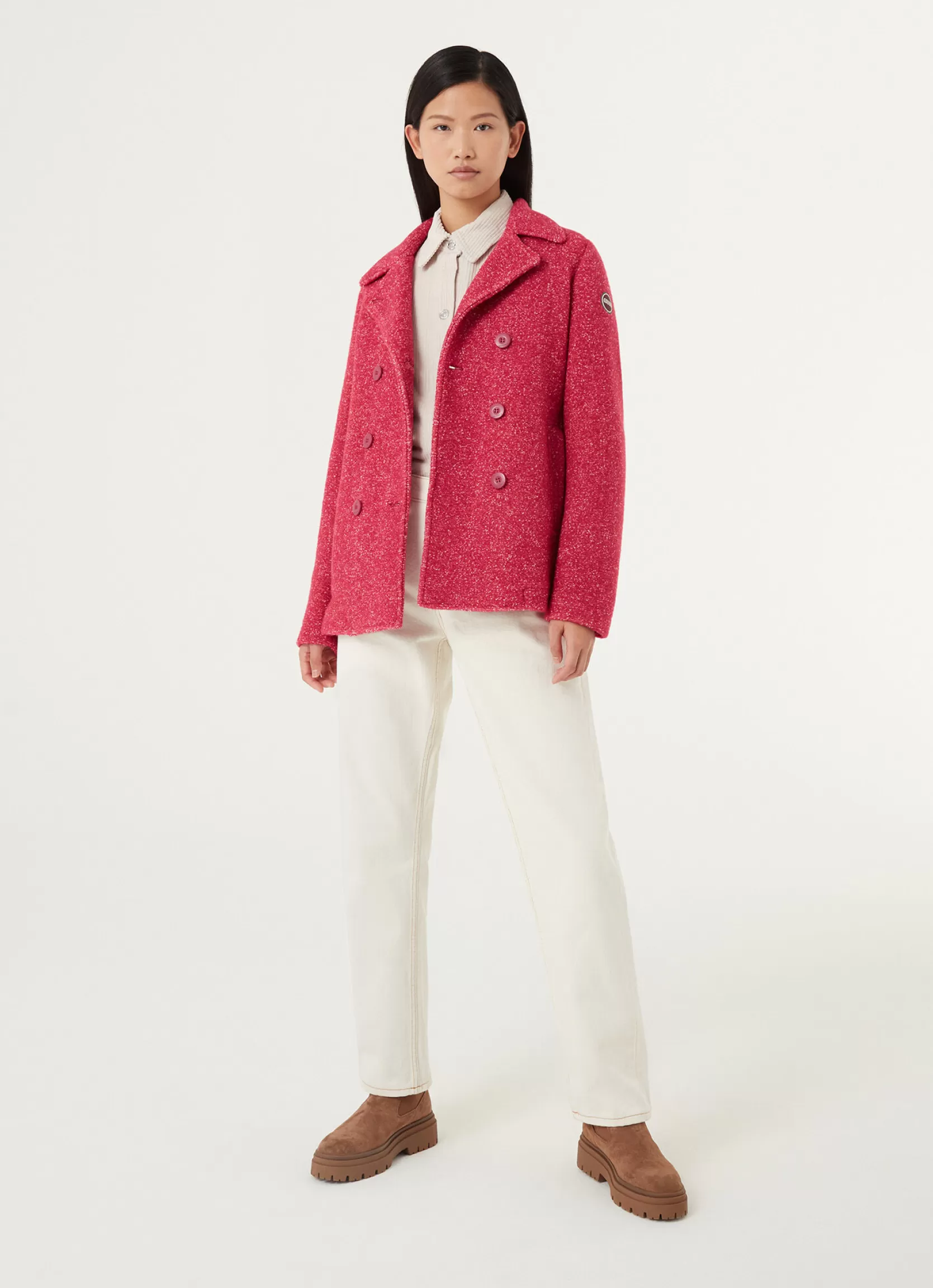 Colmar Double-breasted jacket in woolen cloth | woman Outlet