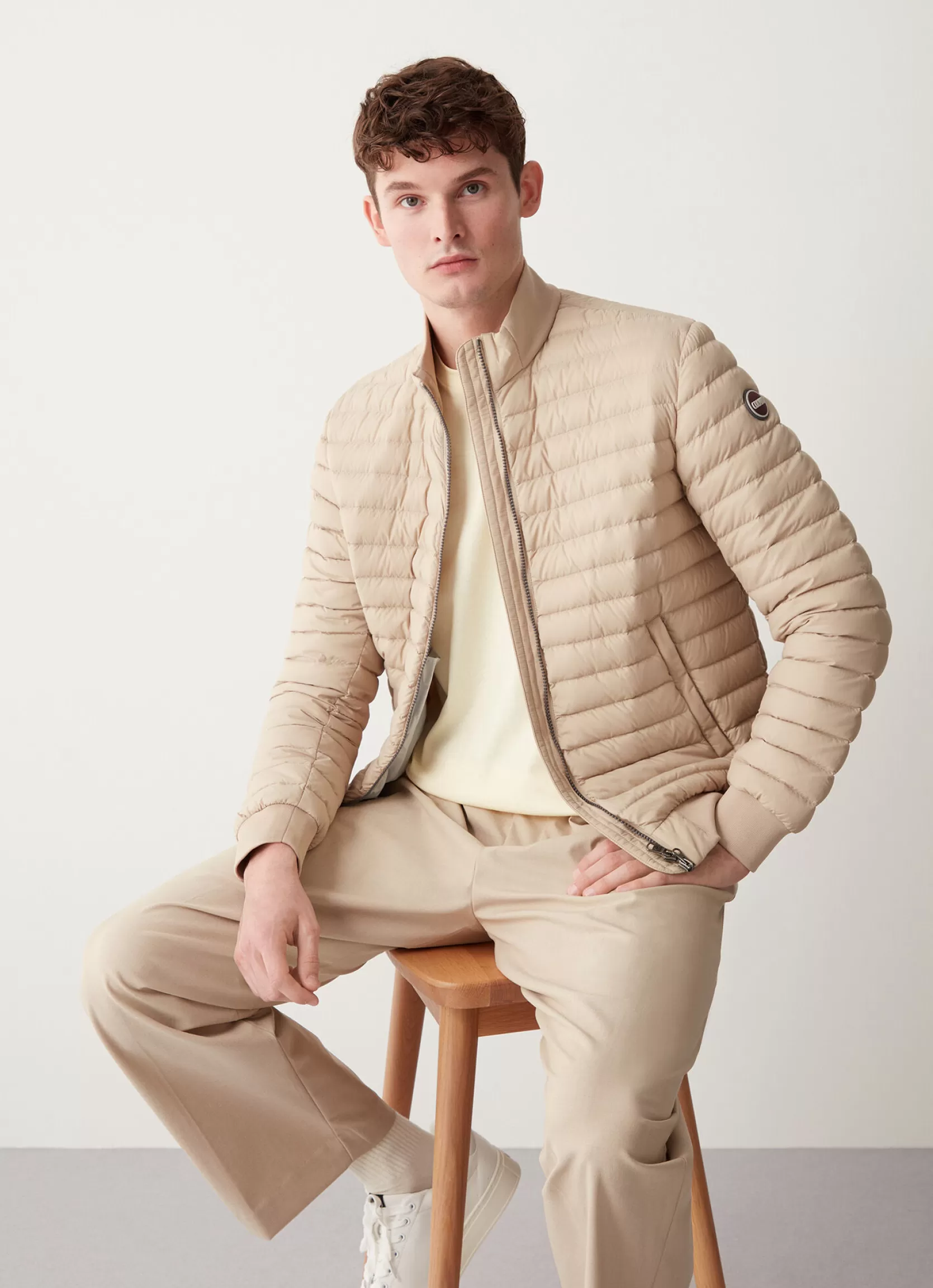 Colmar Down bomber jacket with knit details | man Lightweight Down Jackets