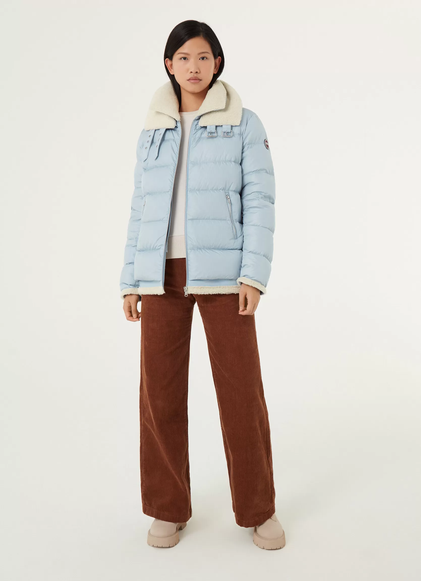 Colmar Down jacket with detachable double collar | woman Outlet