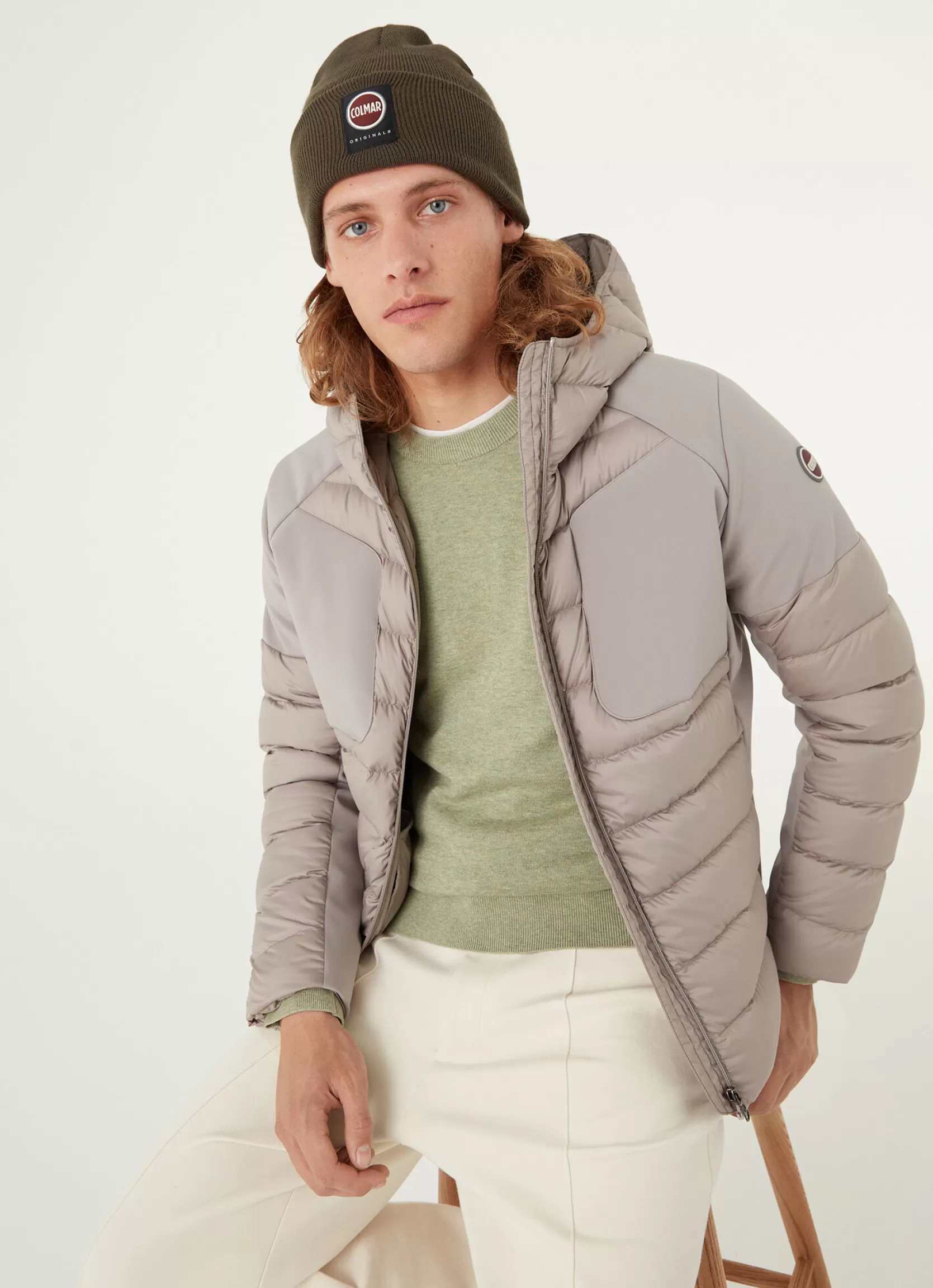 Colmar Down jacket with fixed hood in double fabric | man Outlet