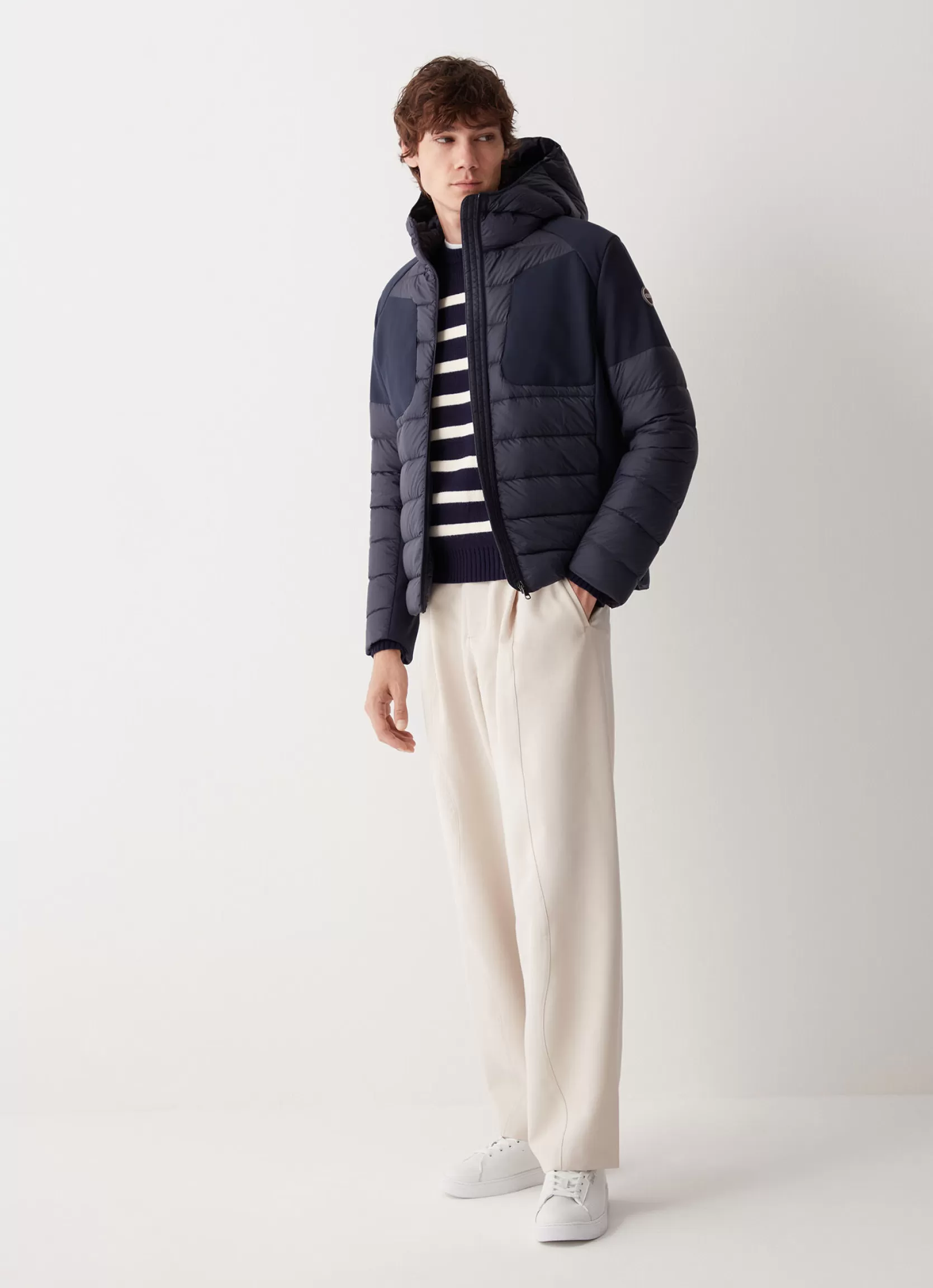 Colmar Down jacket with fixed hood in double fabric | man Winter Down Jackets
