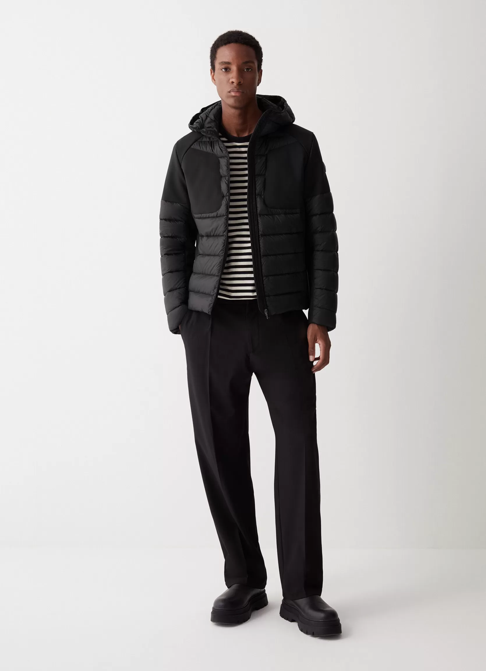 Colmar Down jacket with fixed hood in double fabric | man Winter Down Jackets