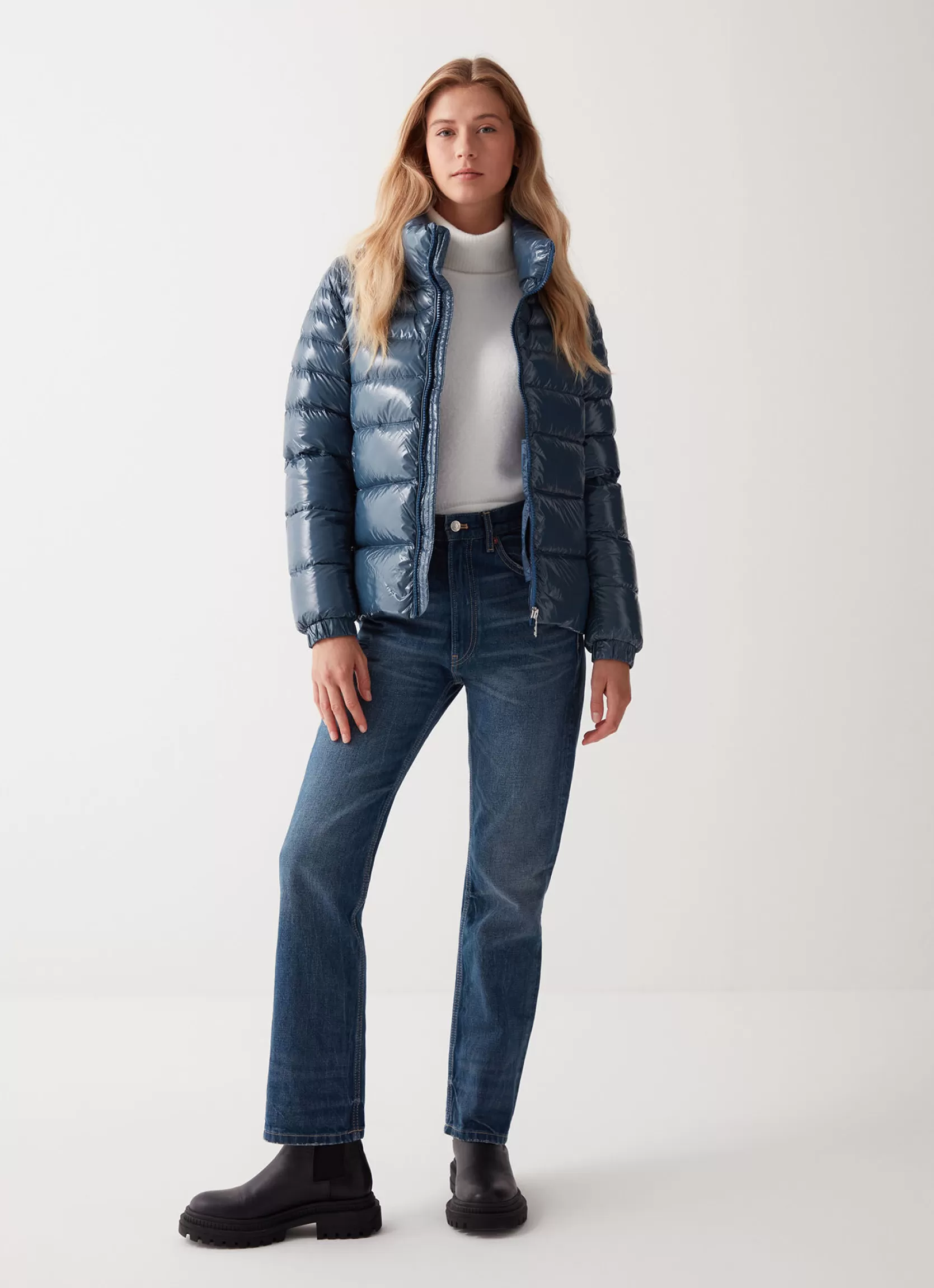 Colmar Down jacket with high collar and elasticated cuffs | woman Winter Down Jackets