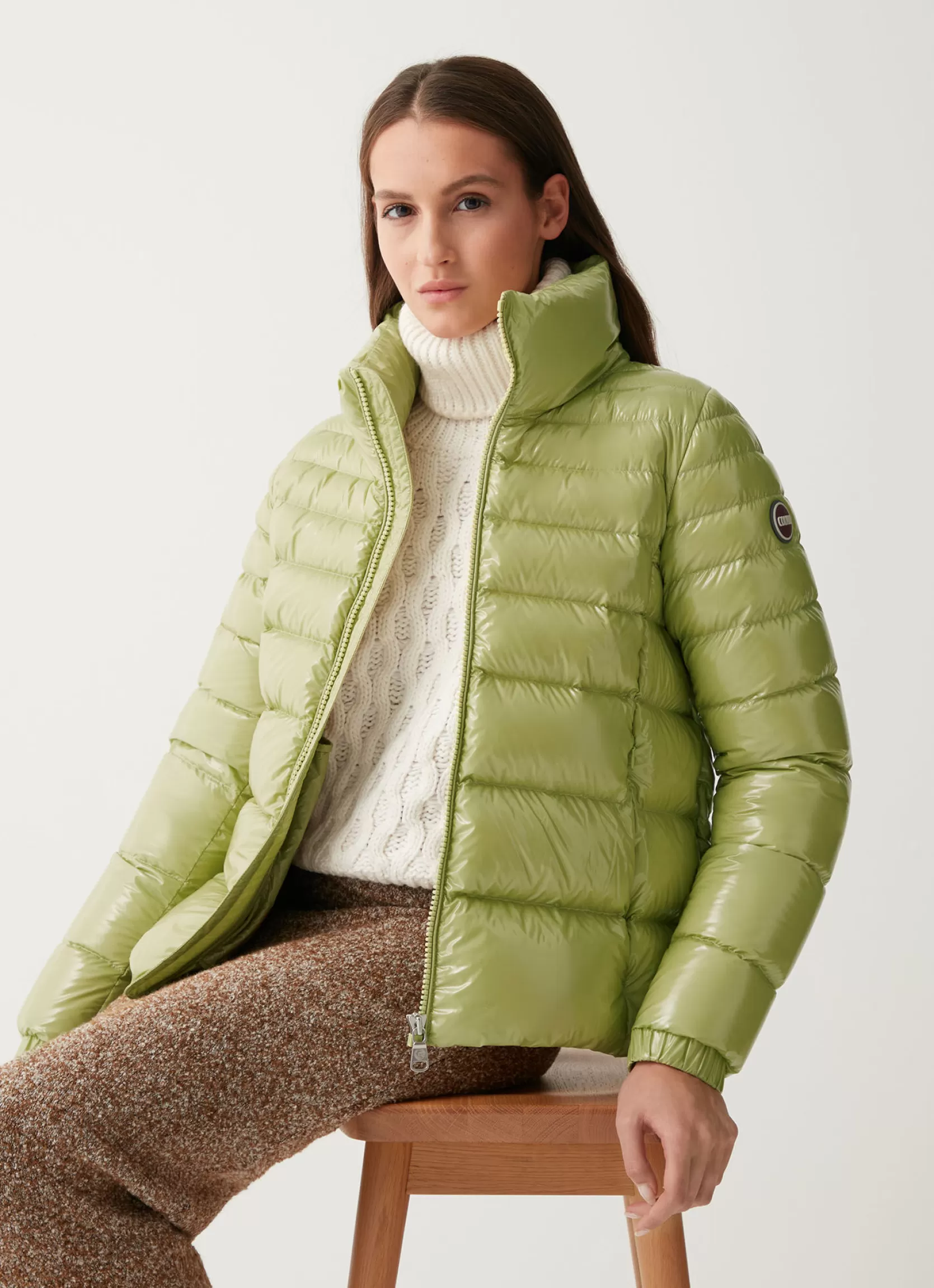 Colmar Down jacket with high collar and elasticated cuffs | woman Winter Down Jackets