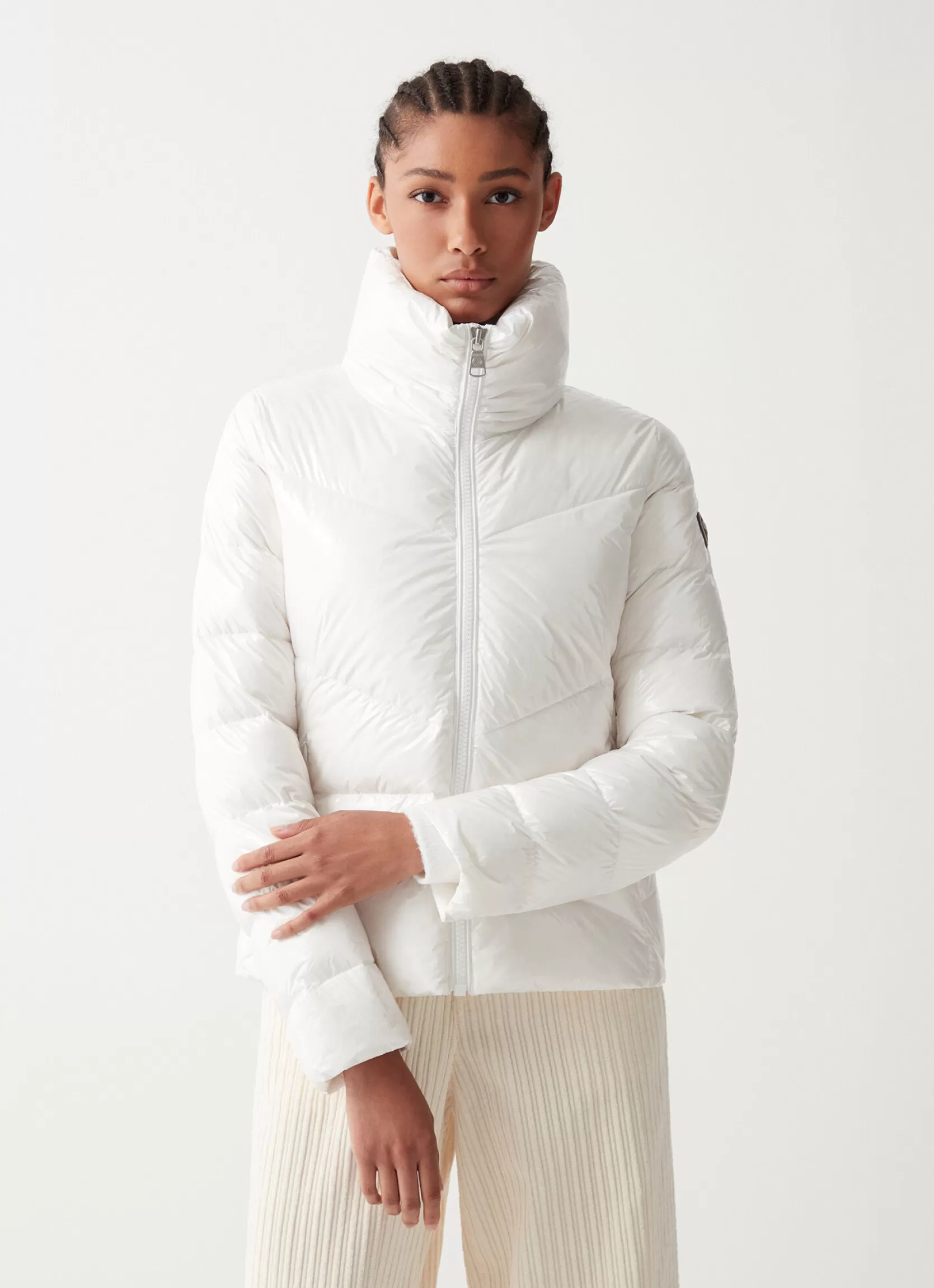 Colmar Down jacket with high collar in shiny fabric | woman Winter Down Jackets