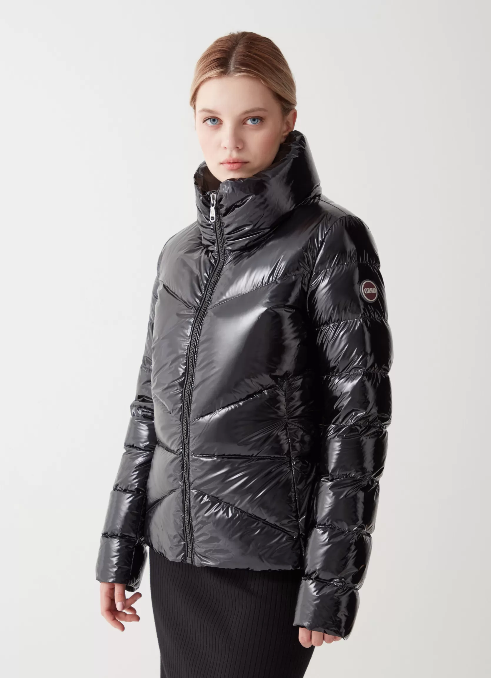 Colmar Down jacket with high collar in shiny fabric | woman Winter Down Jackets