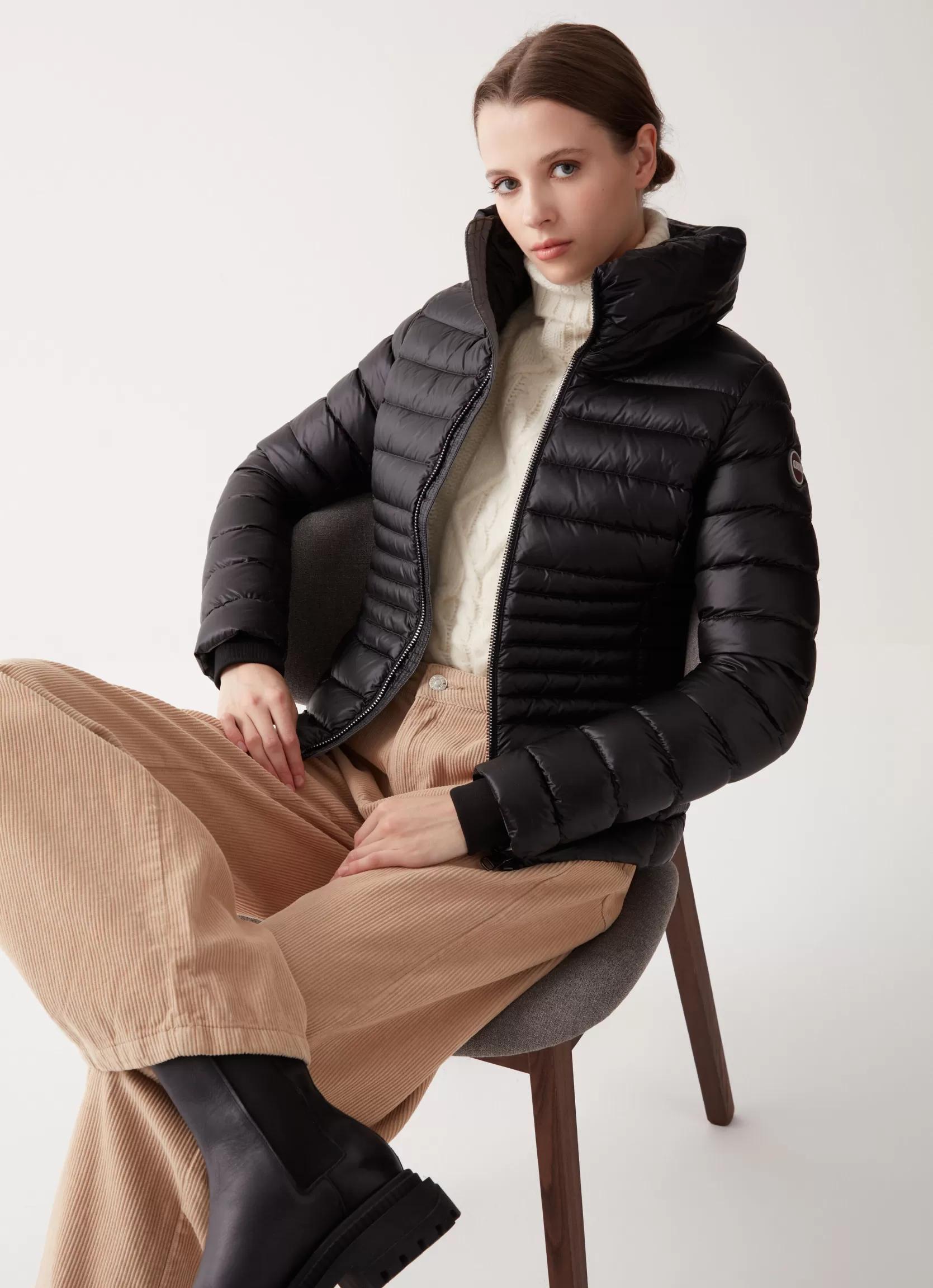 Colmar Down jacket with ribbed knit cuffs | woman Winter Down Jackets