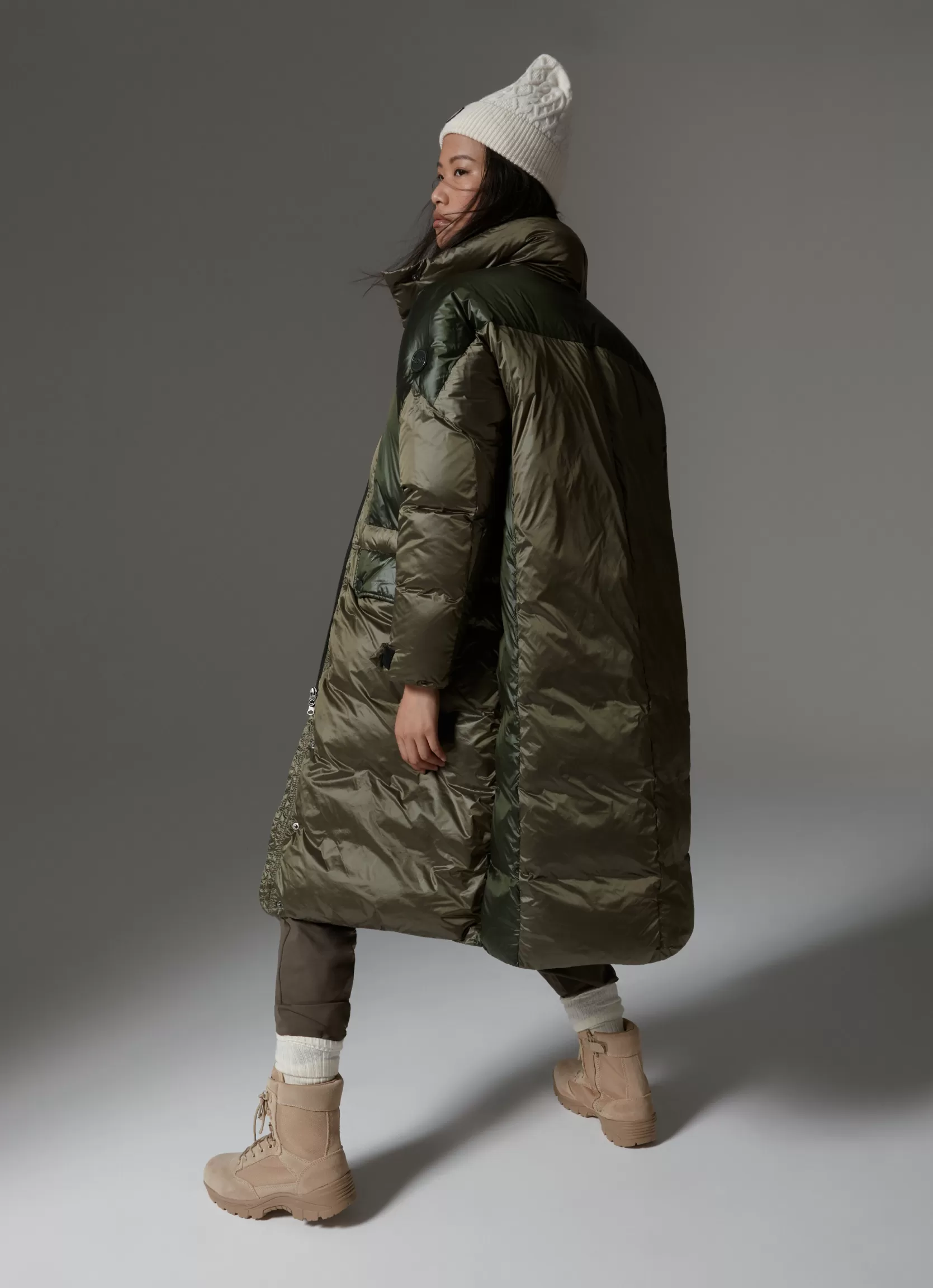 Colmar Down-padded iridescent fabric maxi-jacket | woman Winter Down Jackets | Colmar Revolution