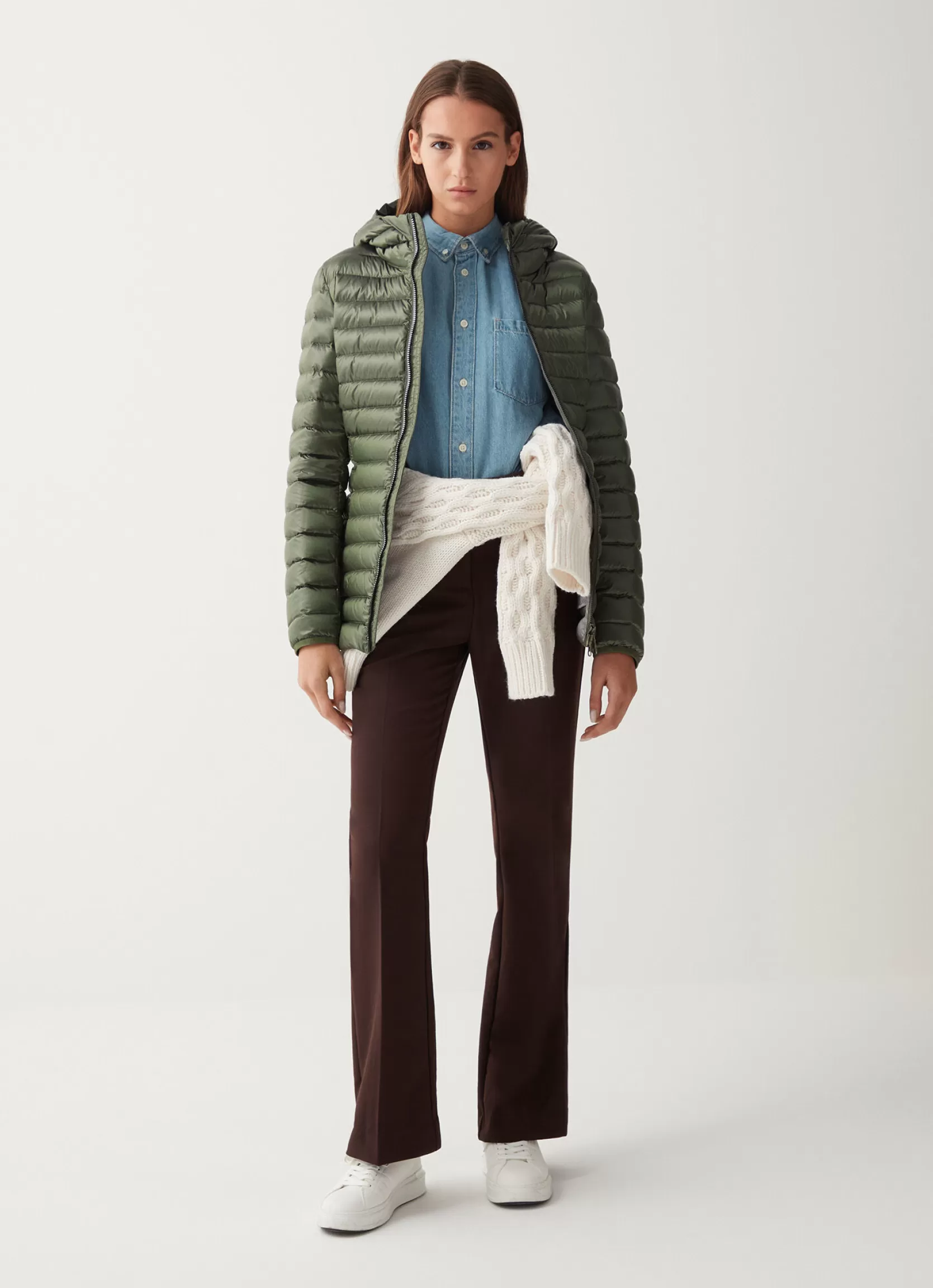 Colmar Fitted iridescent down jacket with hood | woman Winter Down Jackets