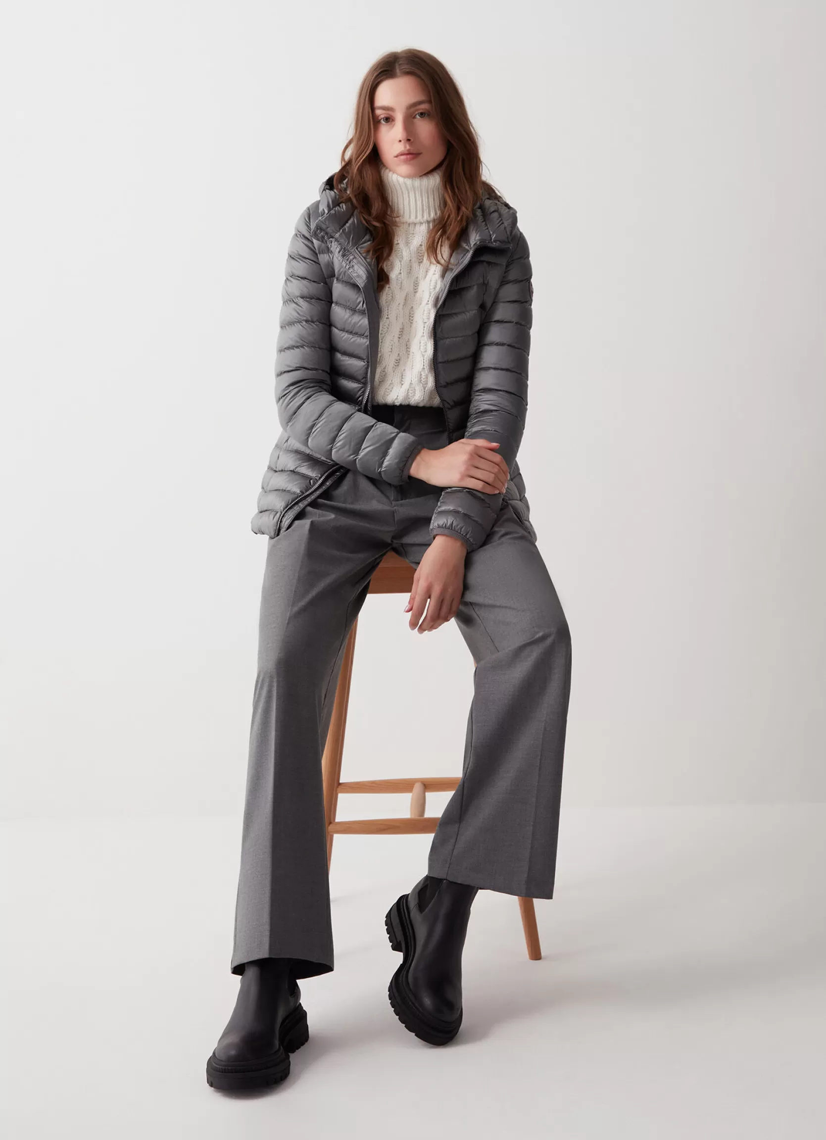 Colmar Fitted iridescent down jacket with hood | woman Winter Down Jackets