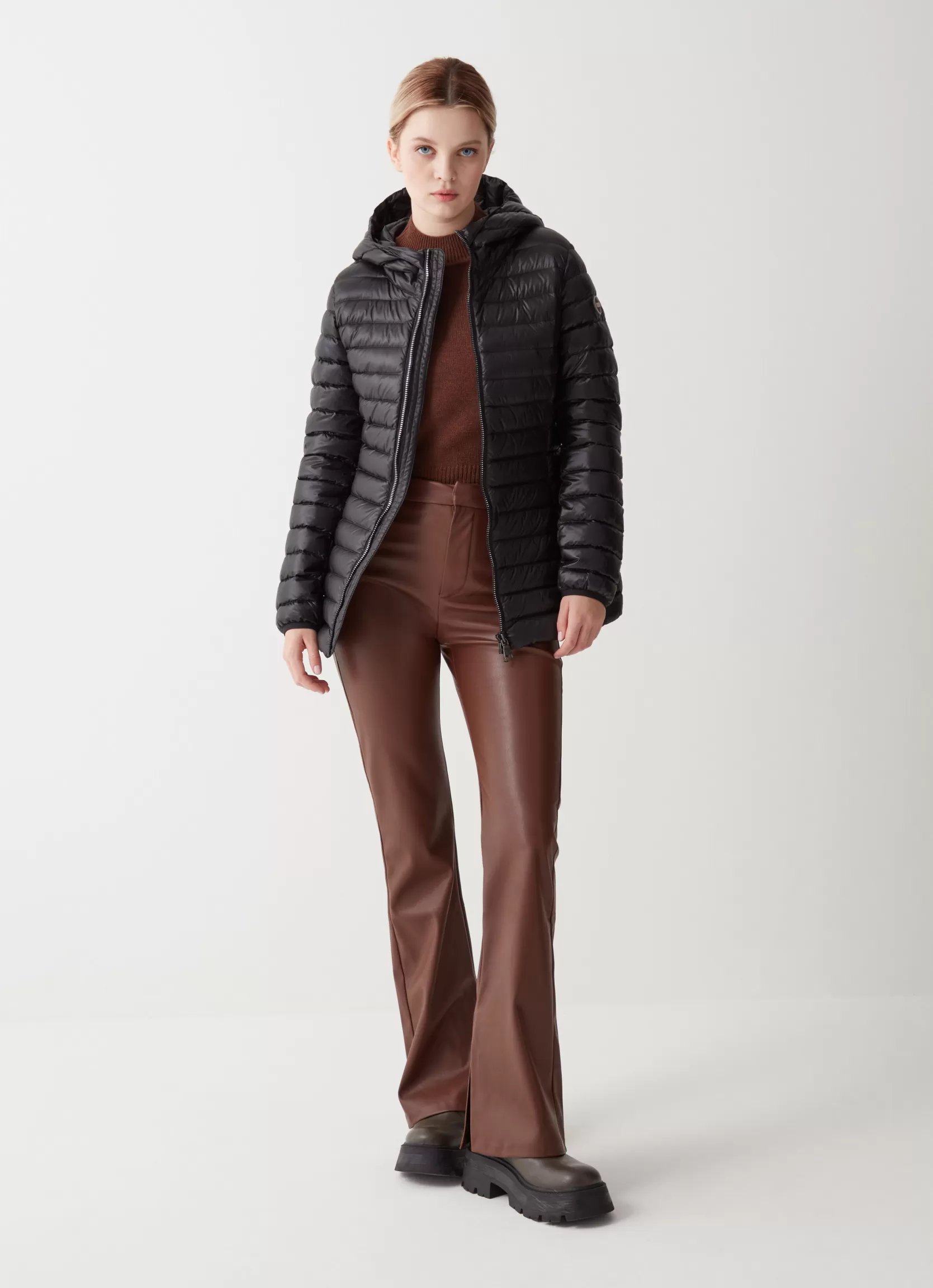 Colmar Fitted iridescent down jacket with hood | woman Winter Down Jackets
