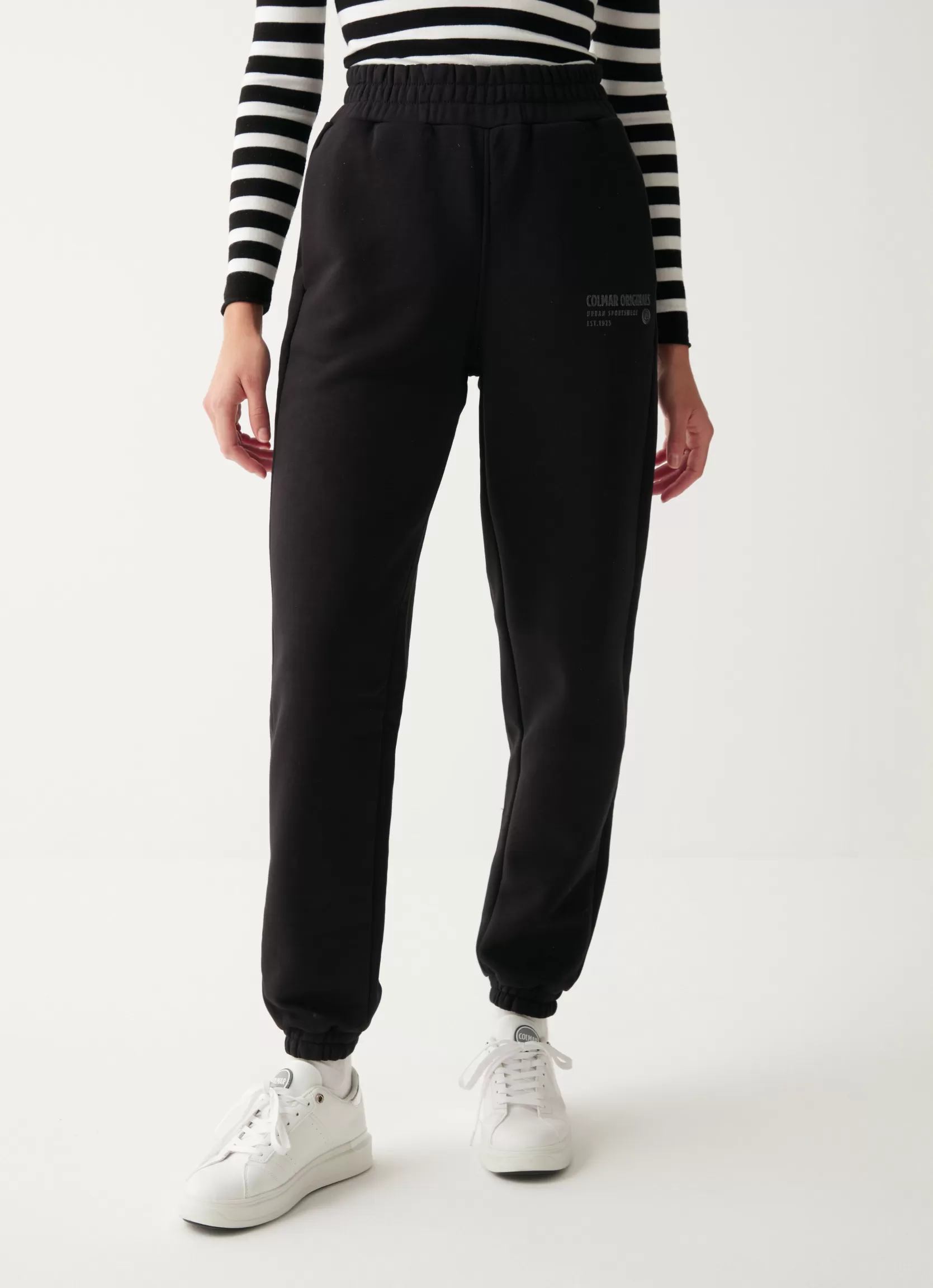 Colmar Fleece sweatpants with glitter logo | woman Trousers