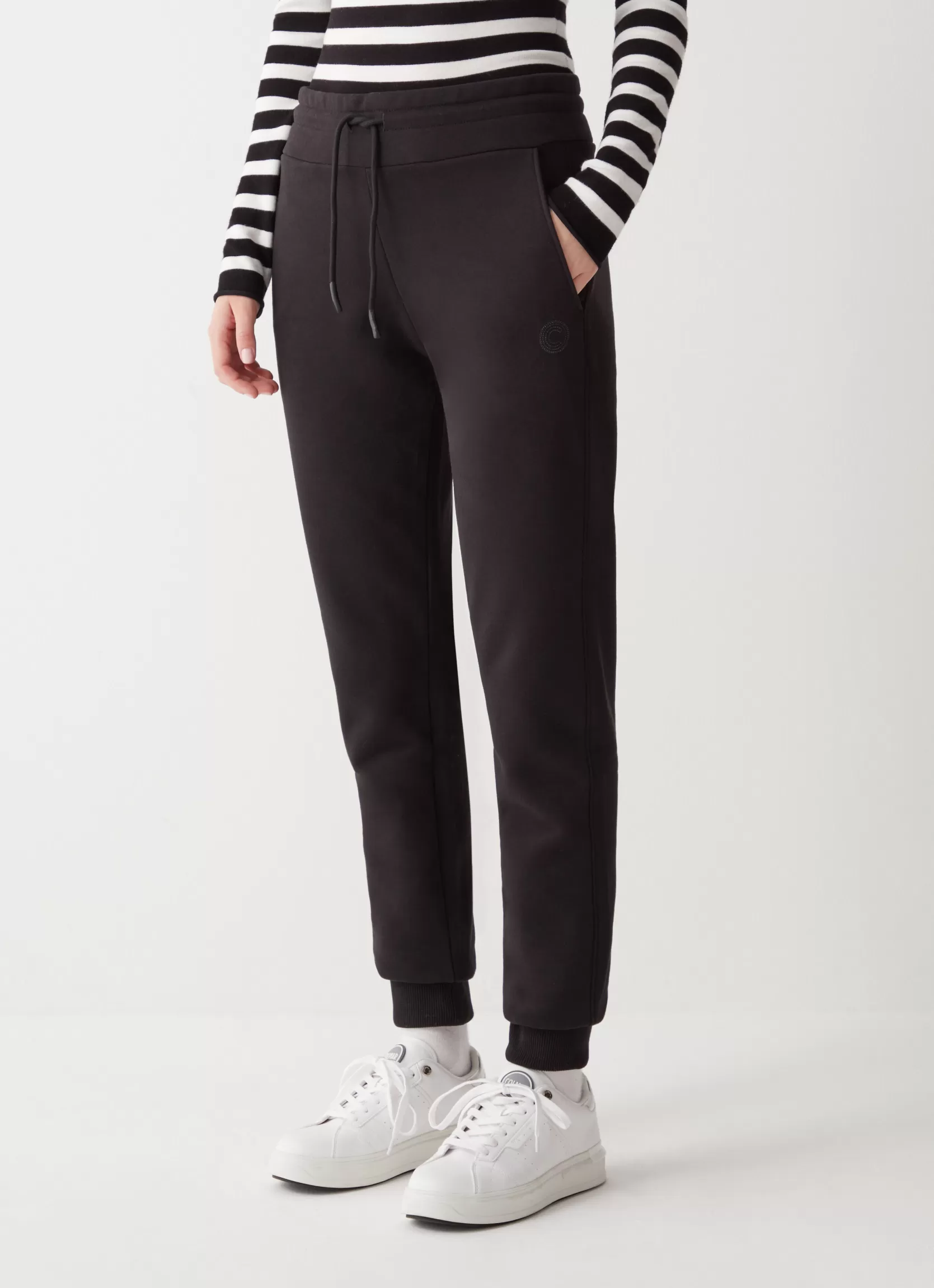 Colmar Fleece sweatpants with glitter logo | woman Trousers