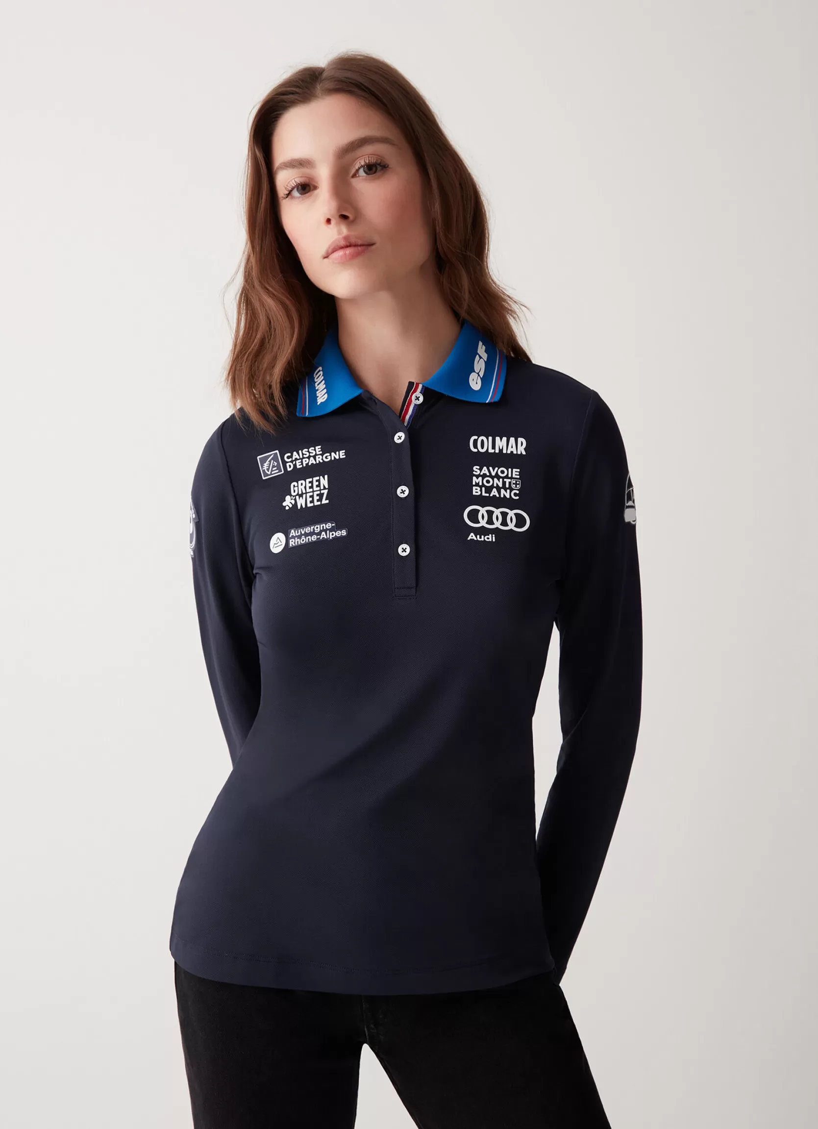 Colmar French National team stretch jersey polo shirt | woman Official Racing Suits