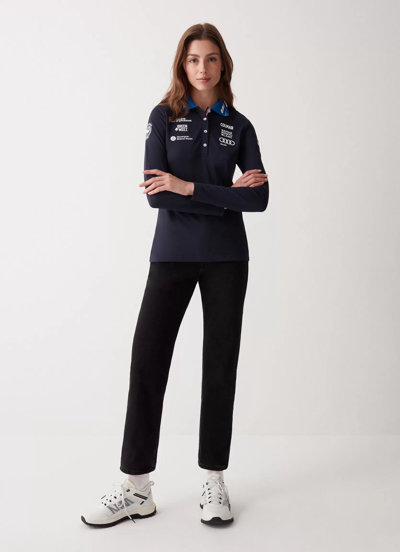 Colmar French National team stretch jersey polo shirt | woman Official Racing Suits