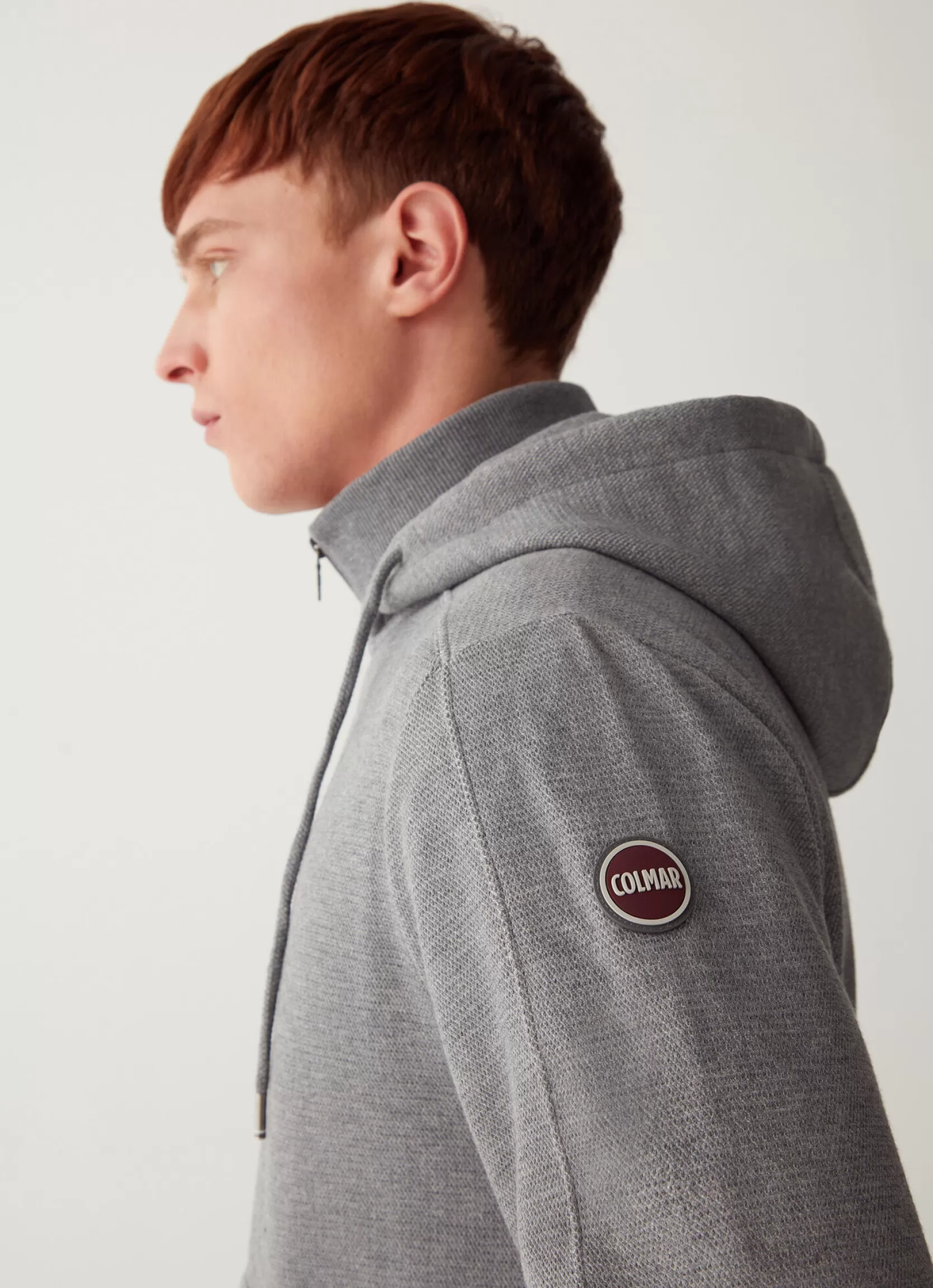Colmar Full zip hooded sweatshirt in piqué | man Outlet