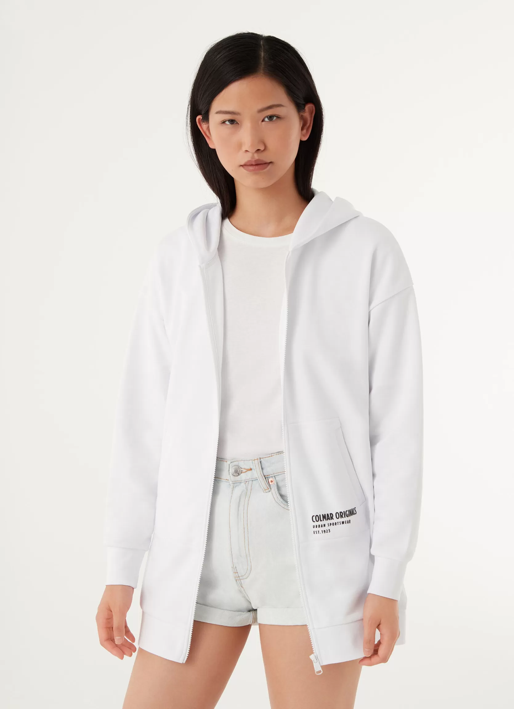 Colmar Full zip maxi sweatshirt with hood | woman Outlet