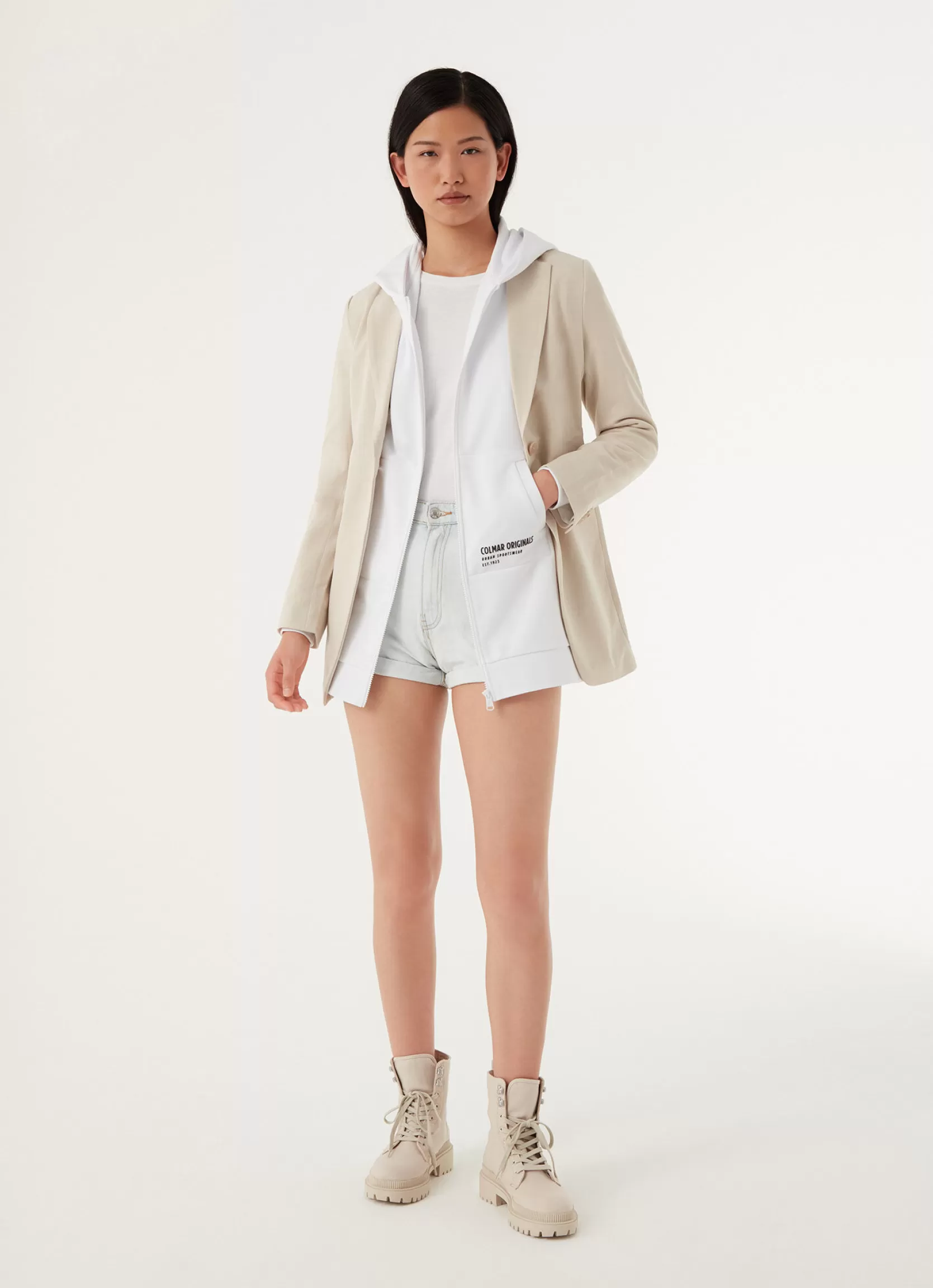 Colmar Full zip maxi sweatshirt with hood | woman Outlet