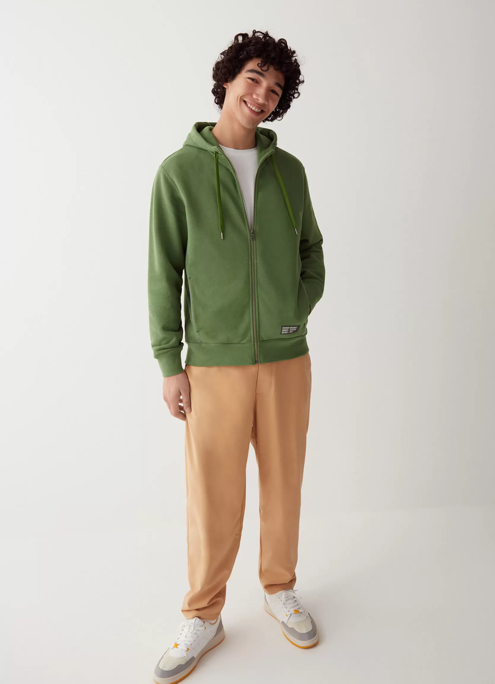 Colmar Full zip sweatshirt in diagonal fabric | man Outlet